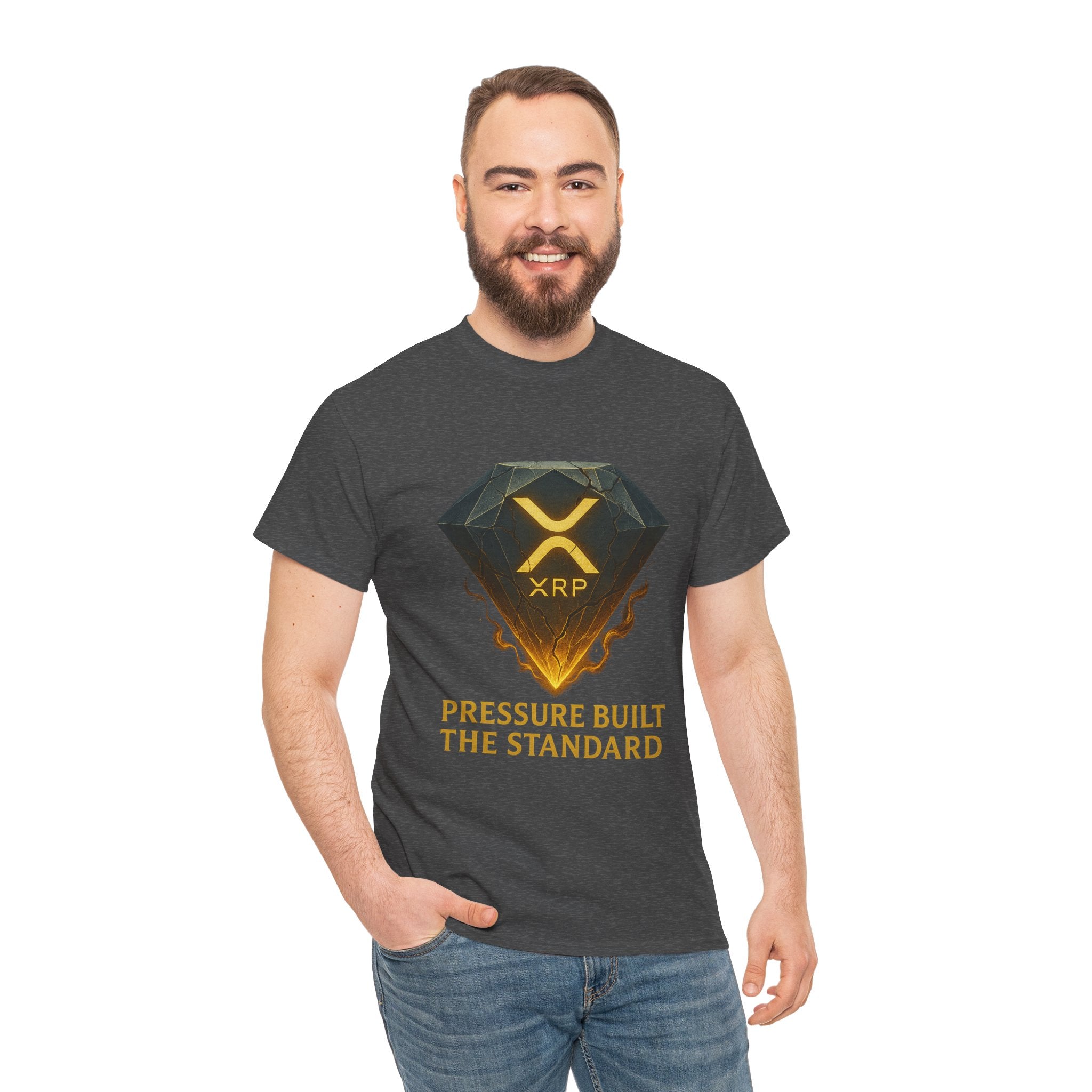 XRP Diamond Tee — "Pressure Built The Standard" Crypto Graphic T‑Shirt