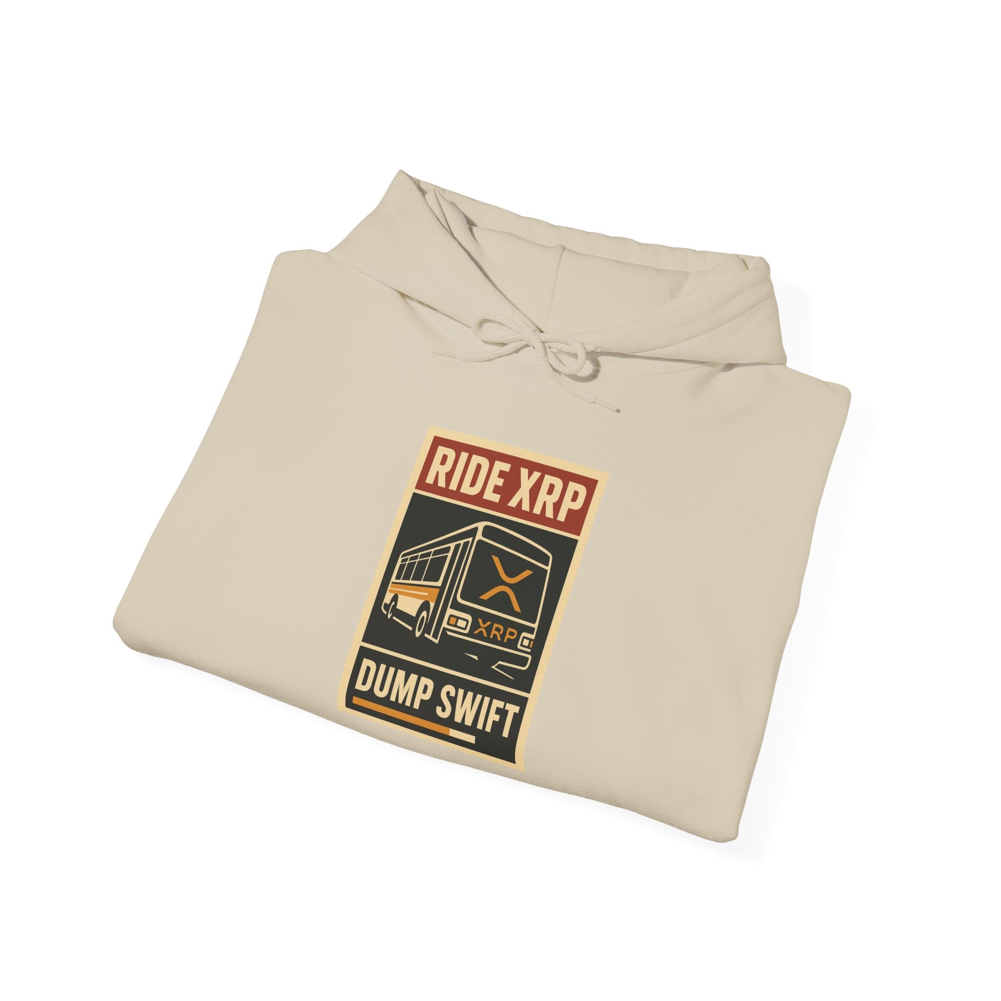 XRP Crypto Hoodie — "Ride XRP, Dump Swift" Retro Badge
