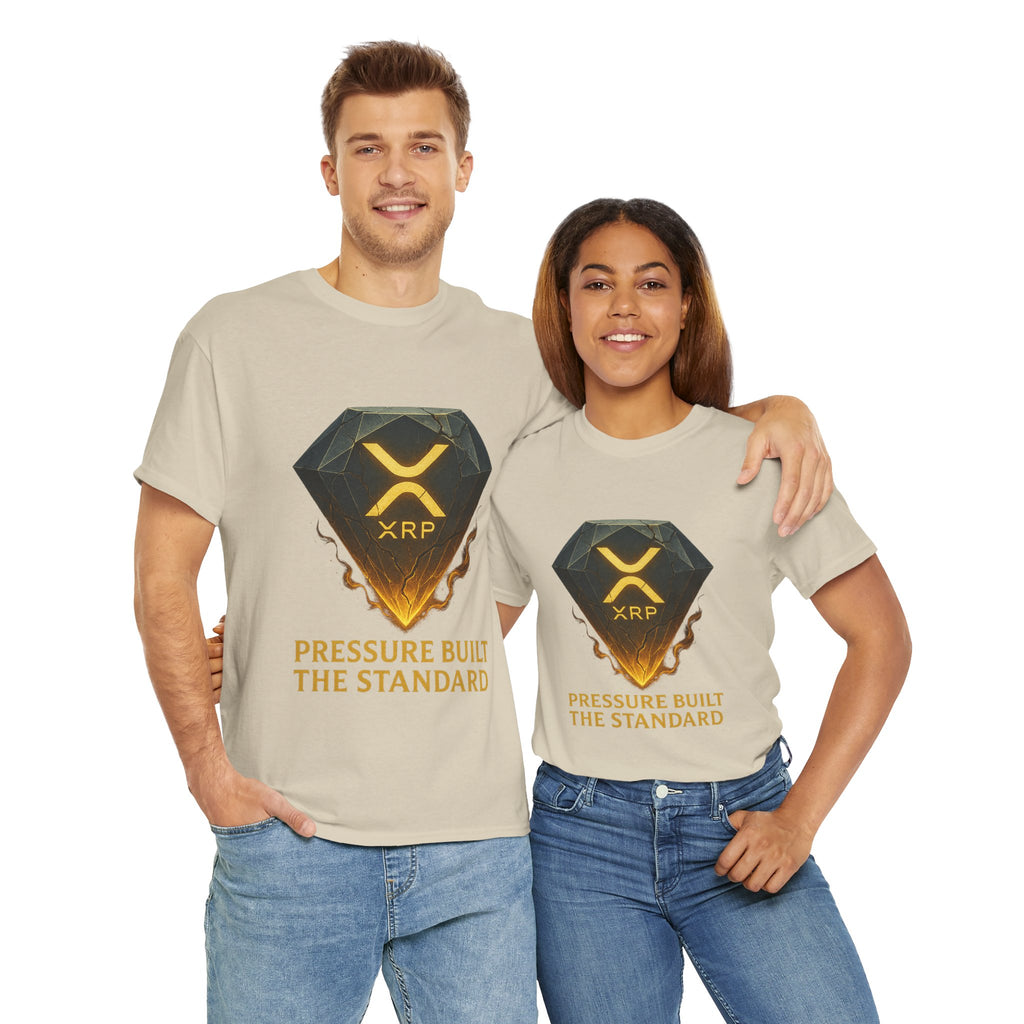 XRP Diamond Tee — "Pressure Built The Standard" Crypto Graphic T‑Shirt