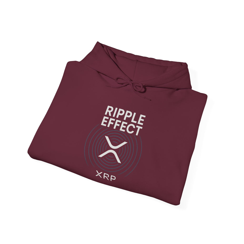 Ripple Effect Hoodie — Minimal Concentric Wave Graphic Sweatshirt