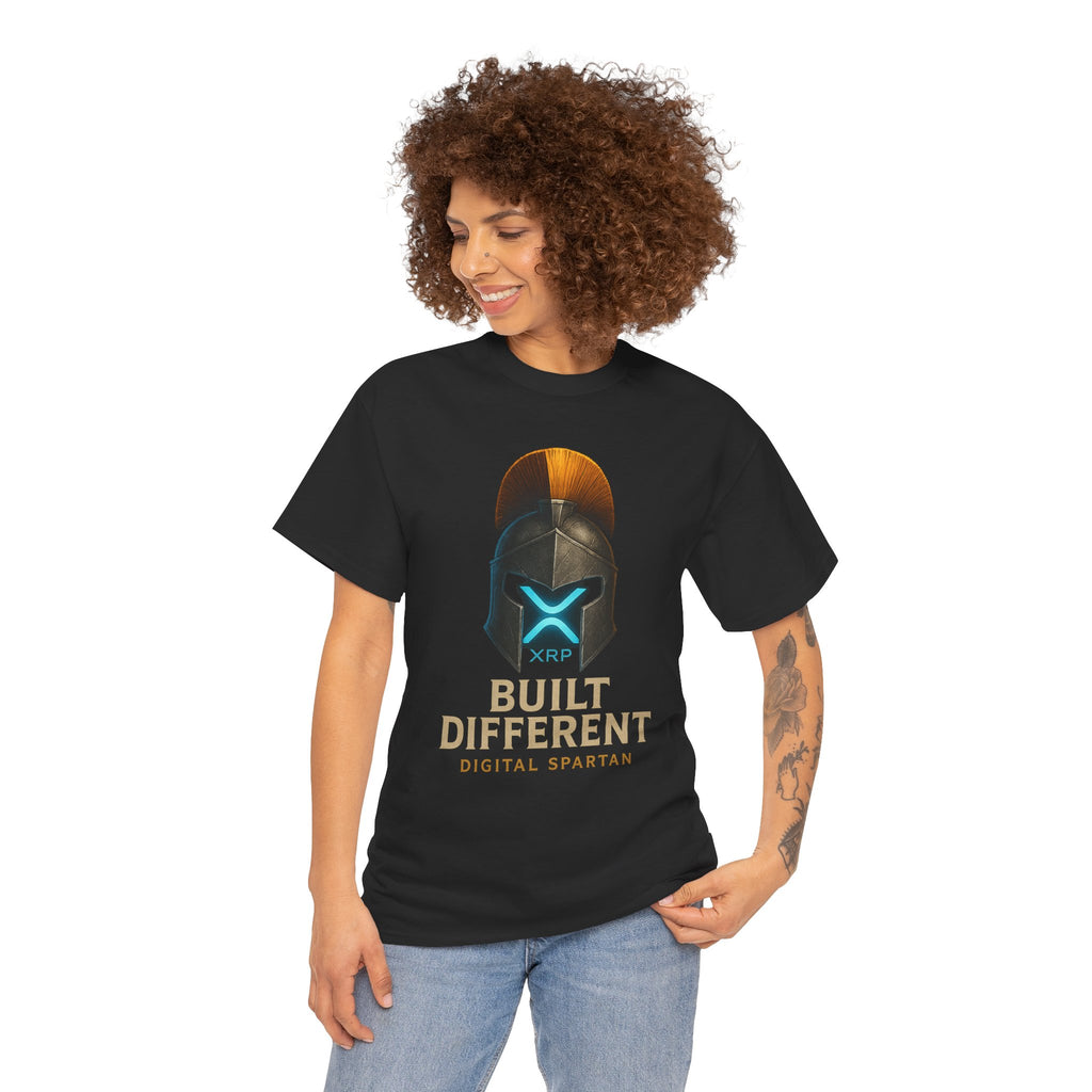 Built Different Spartan Tee — Digital Spartan XRP Crypto T-Shirt