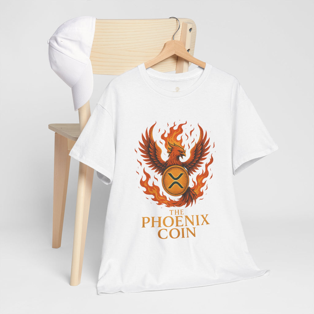 Phoenix Coin T‑Shirt — Fiery Phoenix Crypto Logo Tee