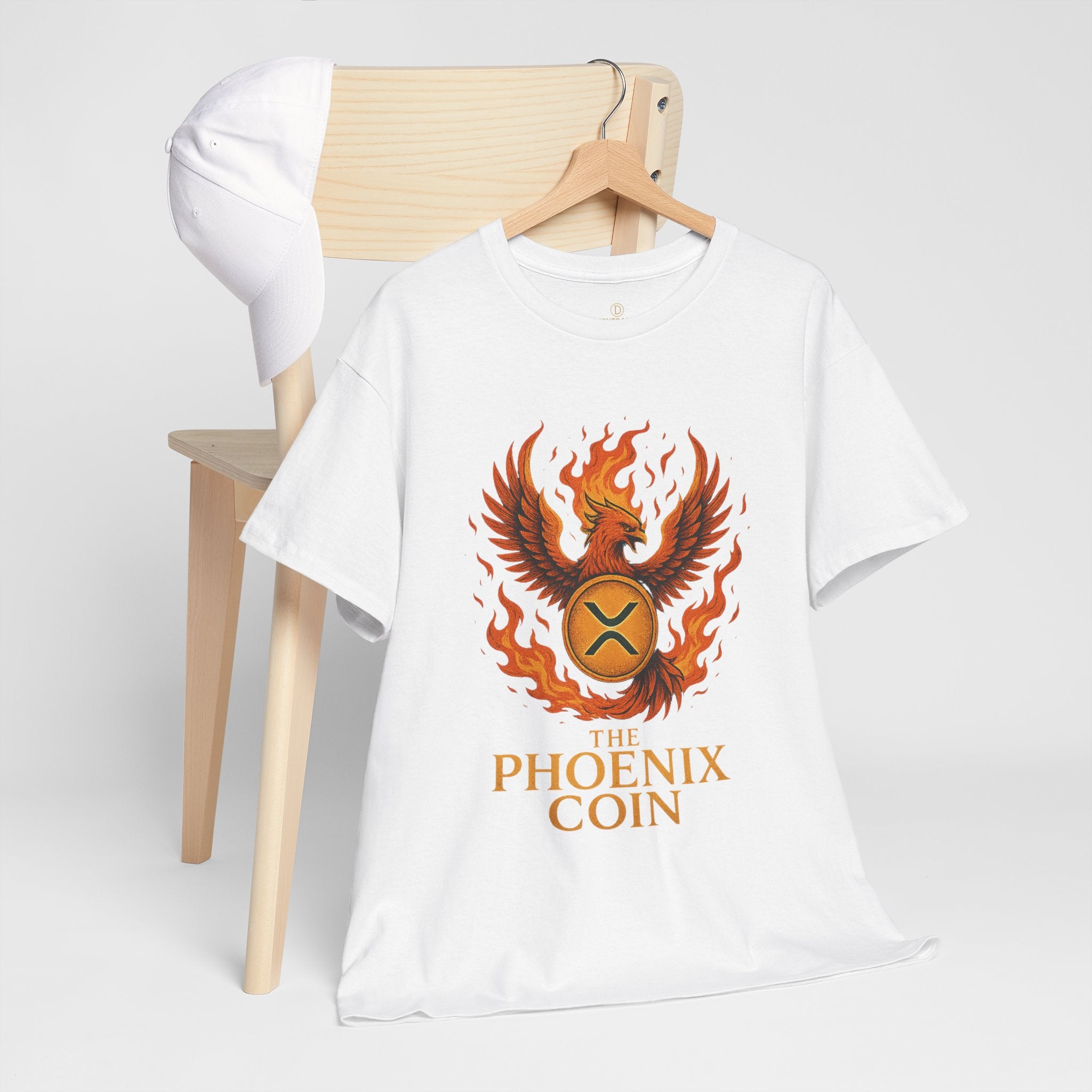 Phoenix Coin T‑Shirt — Fiery Phoenix Crypto Logo Tee