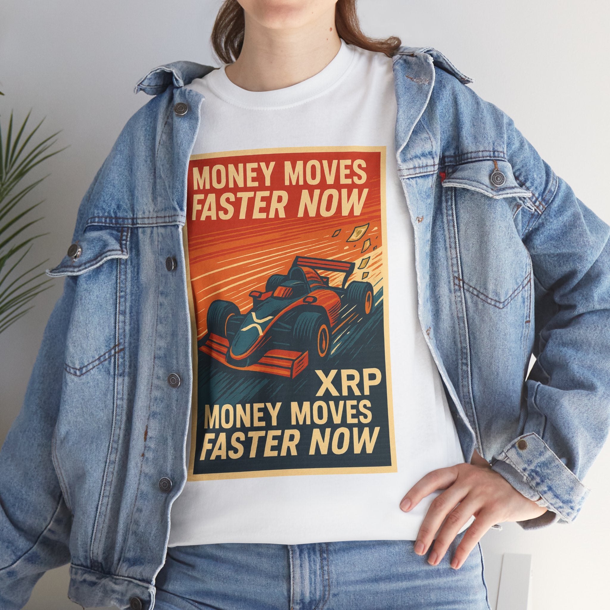 XRP 'Money Moves Faster Now' Racing Tee — Crypto Enthusiast T-Shirt