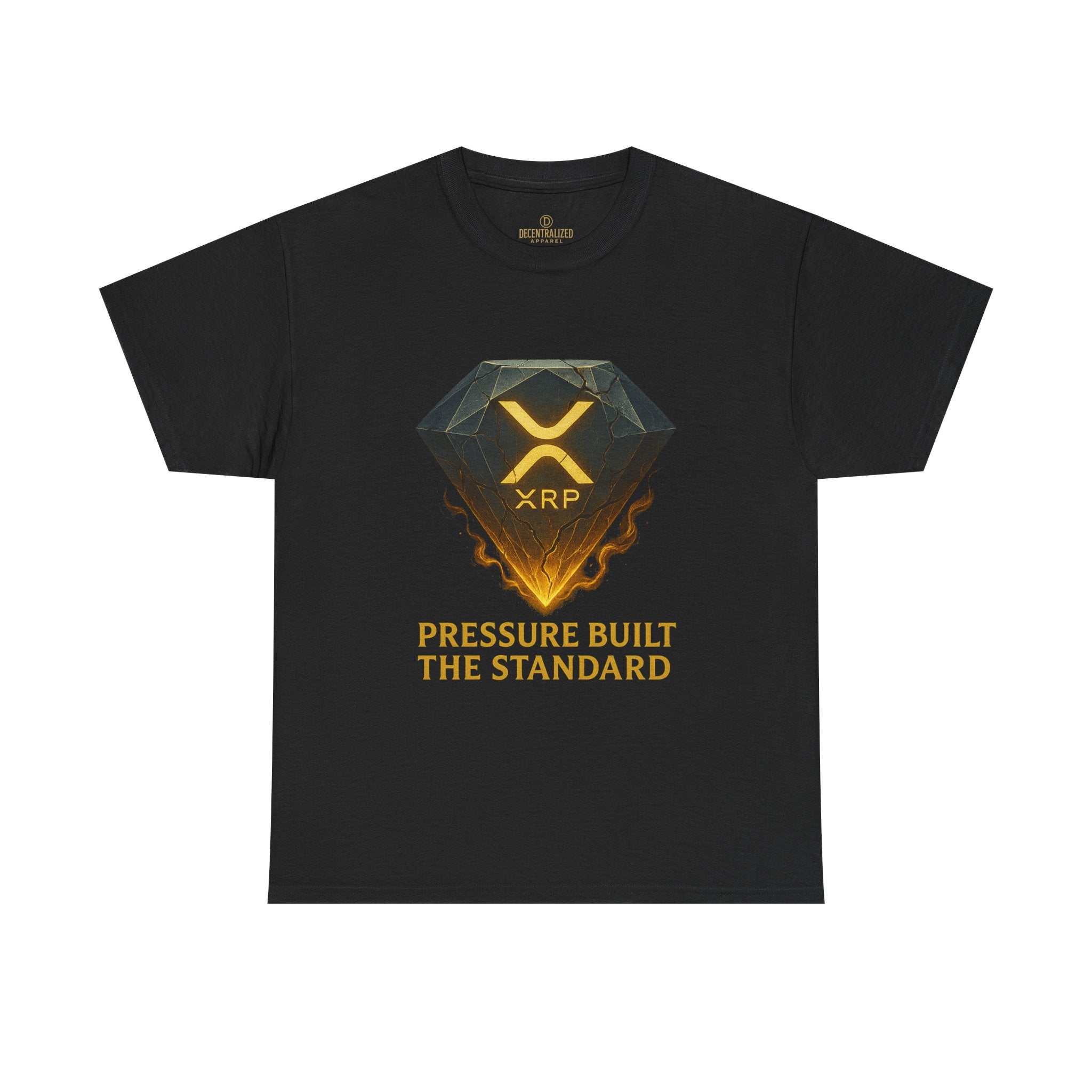 XRP Diamond Tee — "Pressure Built The Standard" Crypto Graphic T‑Shirt