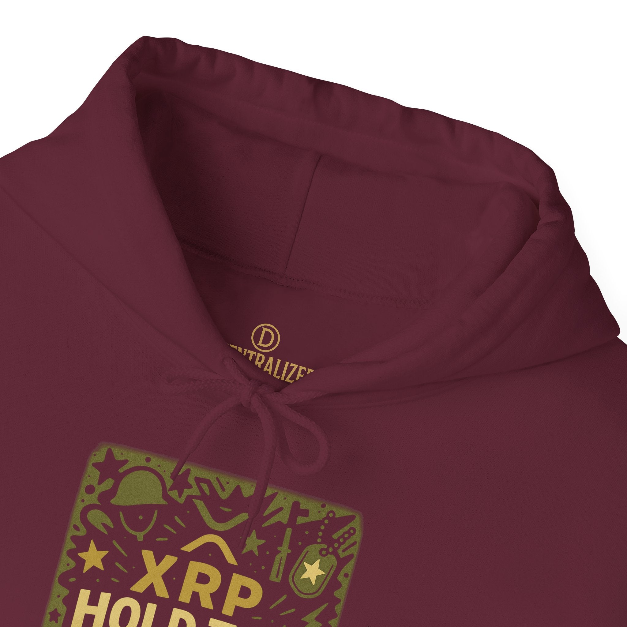 XRP Hold The Line Hoodie — Crypto Supporter Graphic Hooded Sweatshirt
