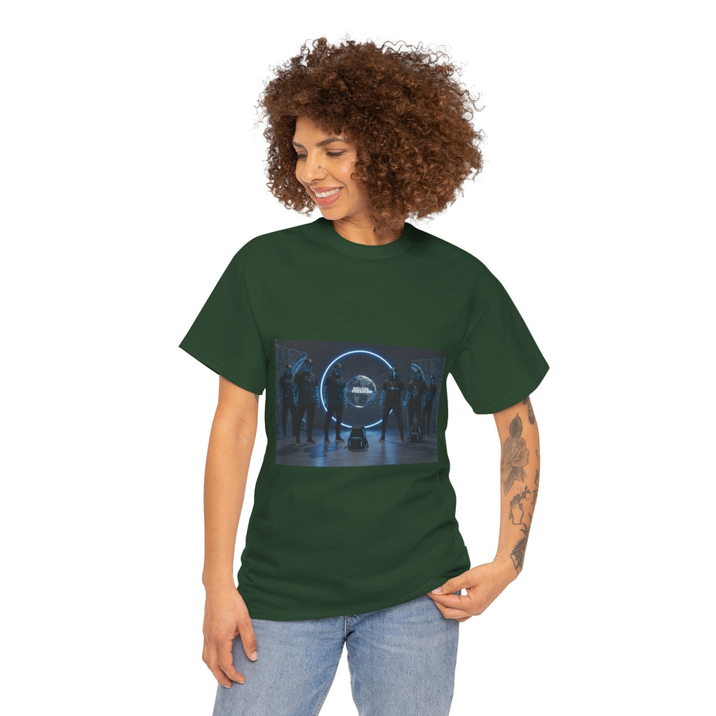 Sci‑Fi Portal Graphic Tee — Futuristic Neon Crew T-Shirt