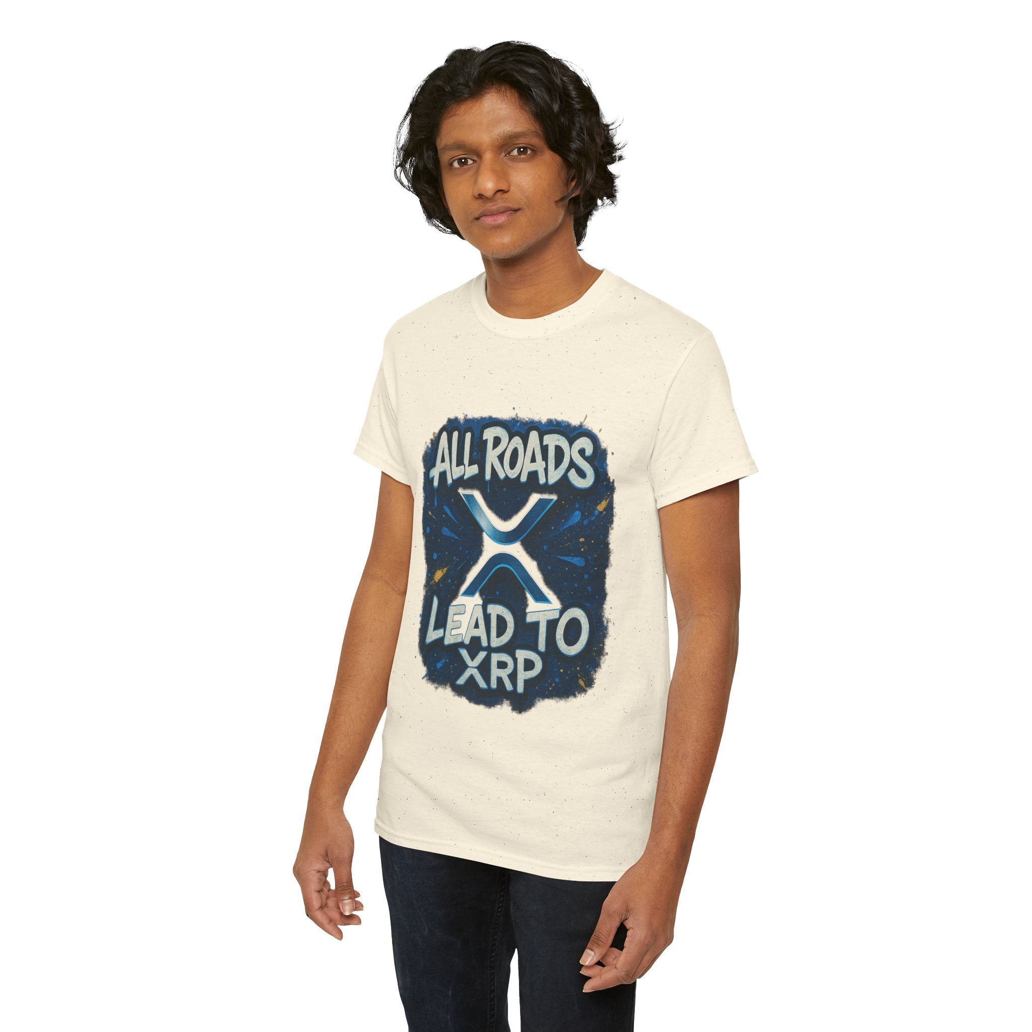XRP Crypto T-Shirt — "All Roads Lead to XRP" Graphic Tee