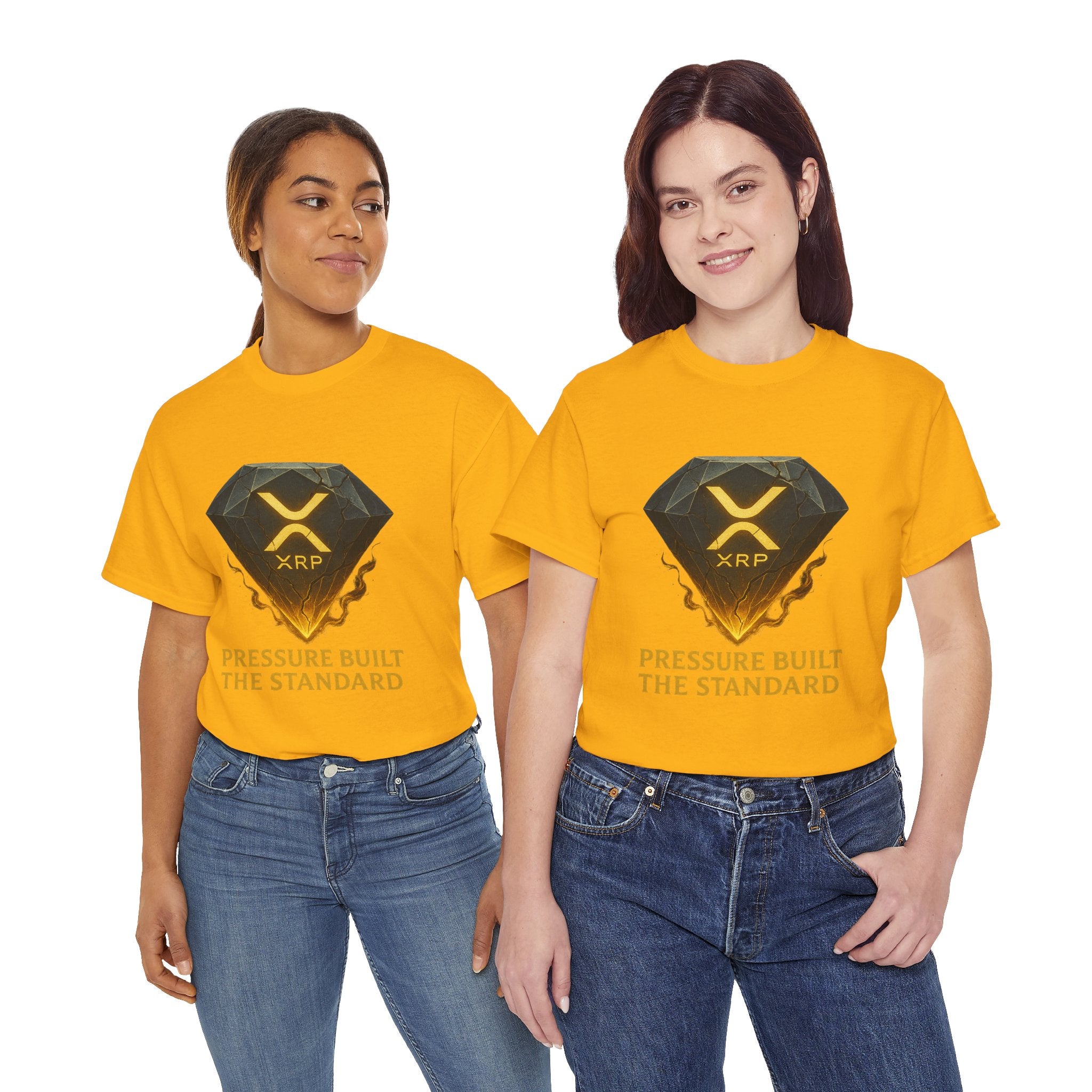 XRP Diamond Tee — "Pressure Built The Standard" Crypto Graphic T‑Shirt