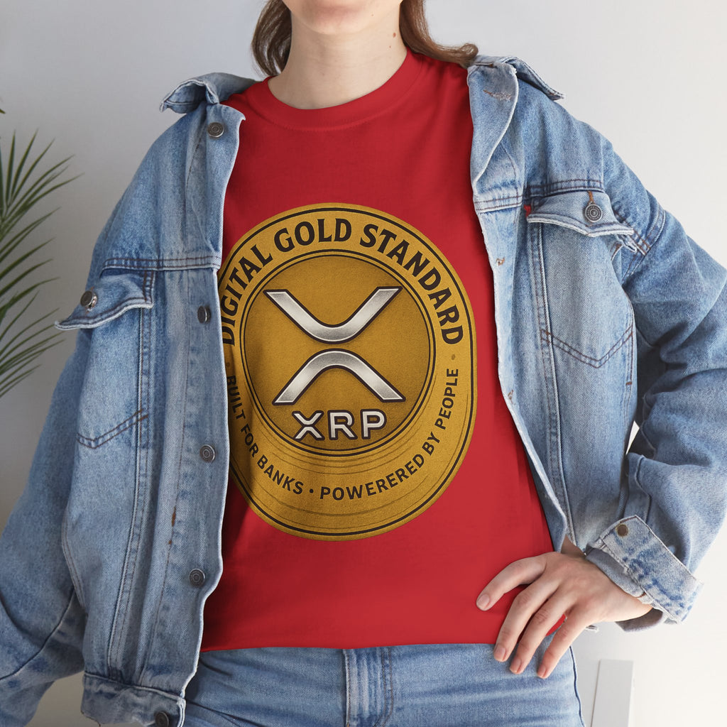 XRP Digital Gold Tee – Cryptocurrency Logo Shirt