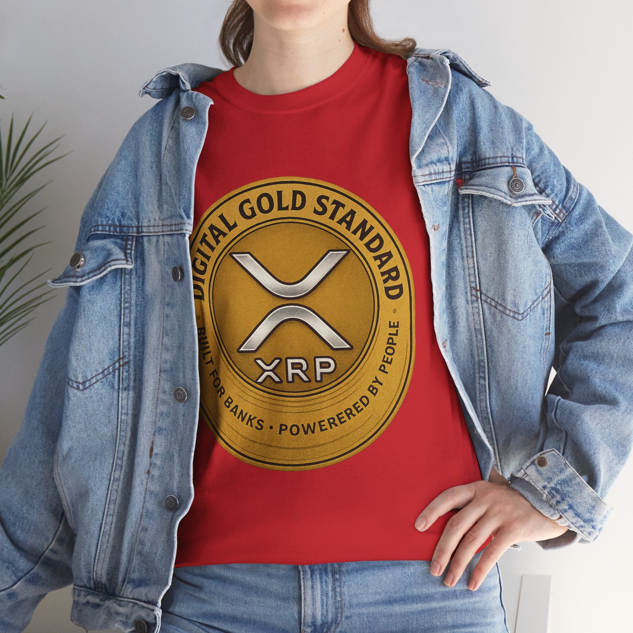 XRP Digital Gold Tee – Cryptocurrency Logo Shirt