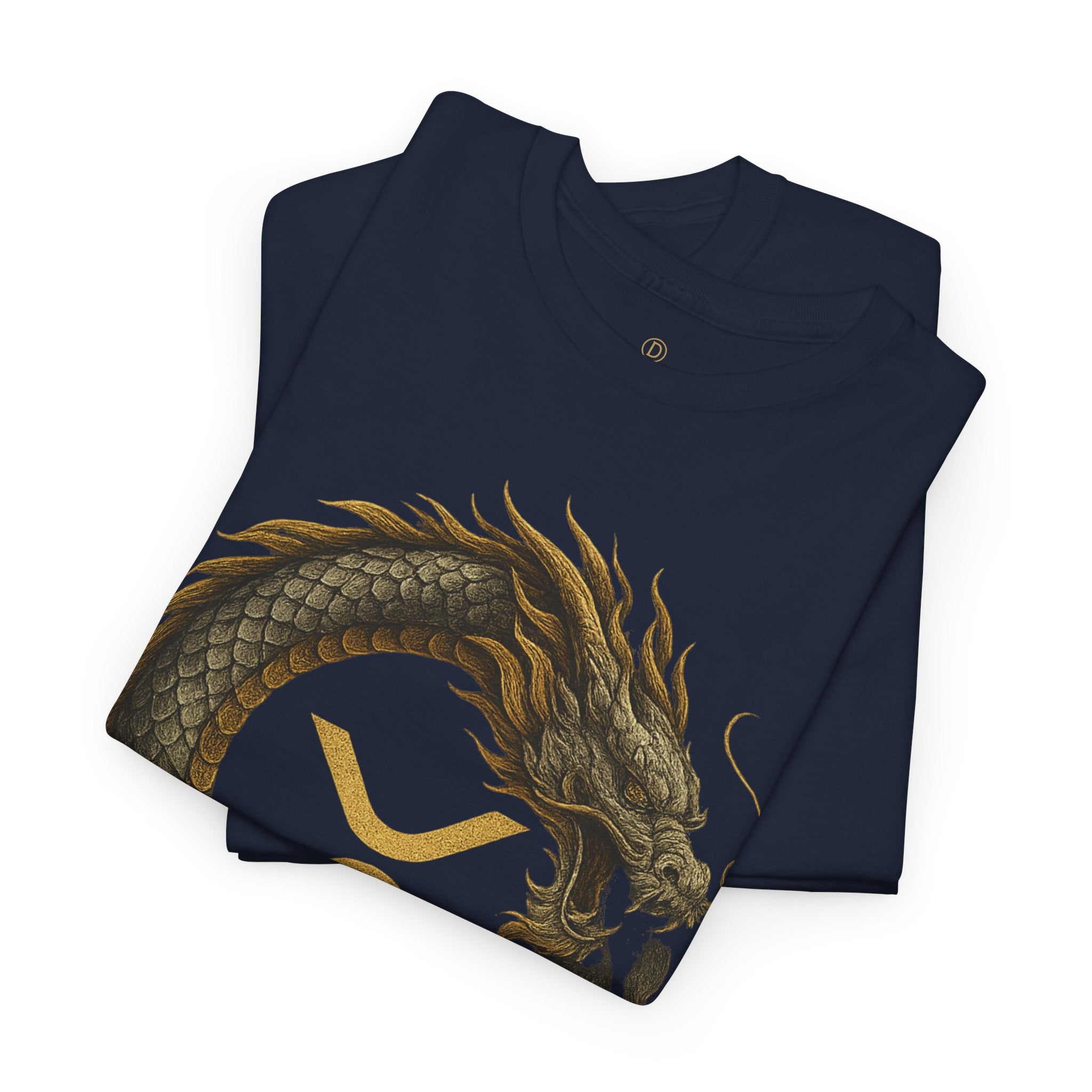 Dragon XRP Logo T-Shirt — Crypto XRP Circle Dragon Graphic Tee