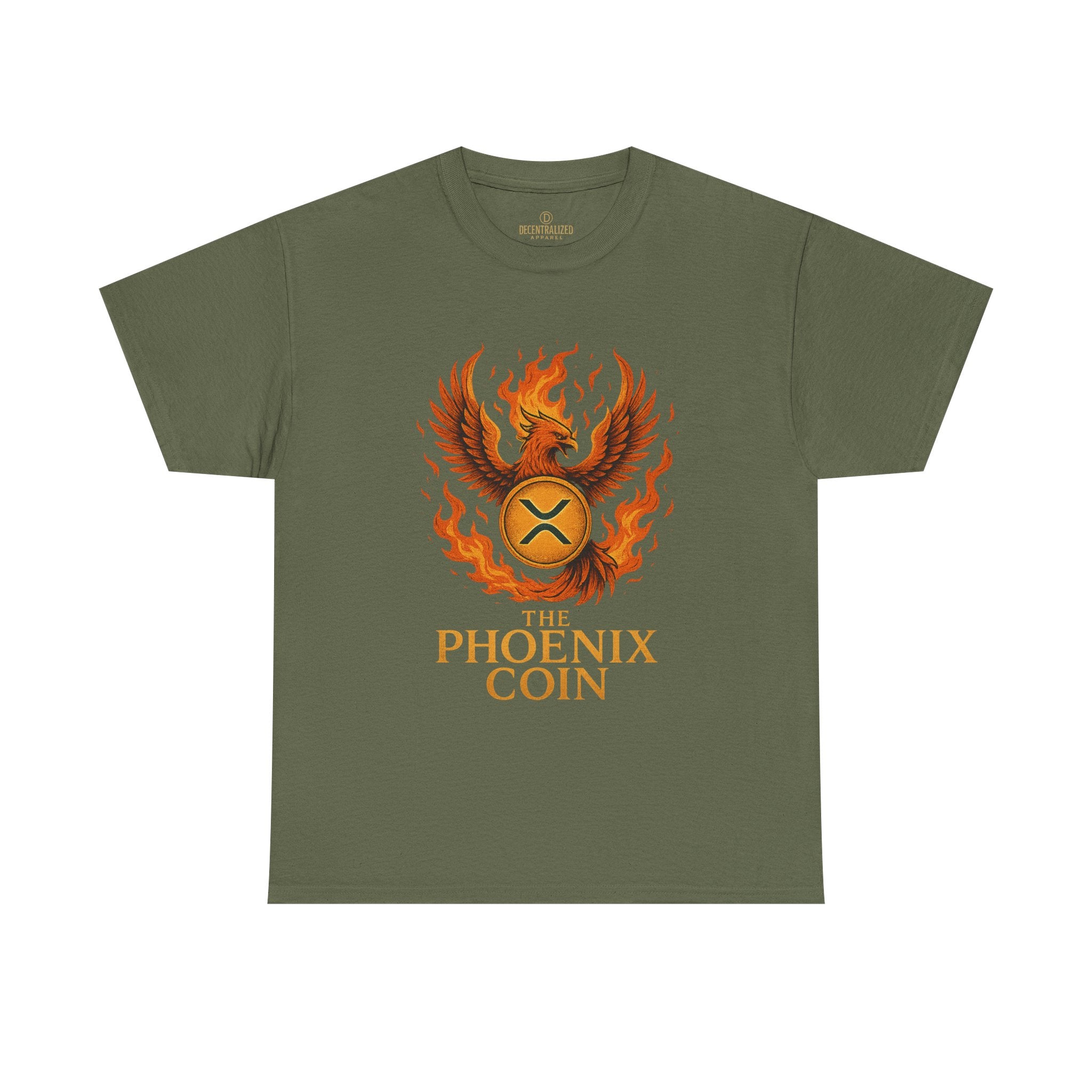 Phoenix Coin T‑Shirt — Fiery Phoenix Crypto Logo Tee