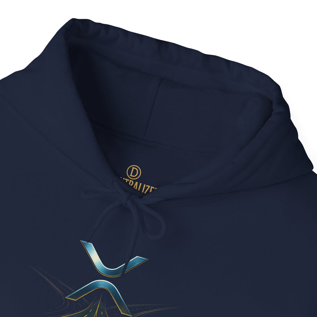 XRP Logo Hoodie — "All Roads Lead to XRP" Minimal Crypto Hoodie