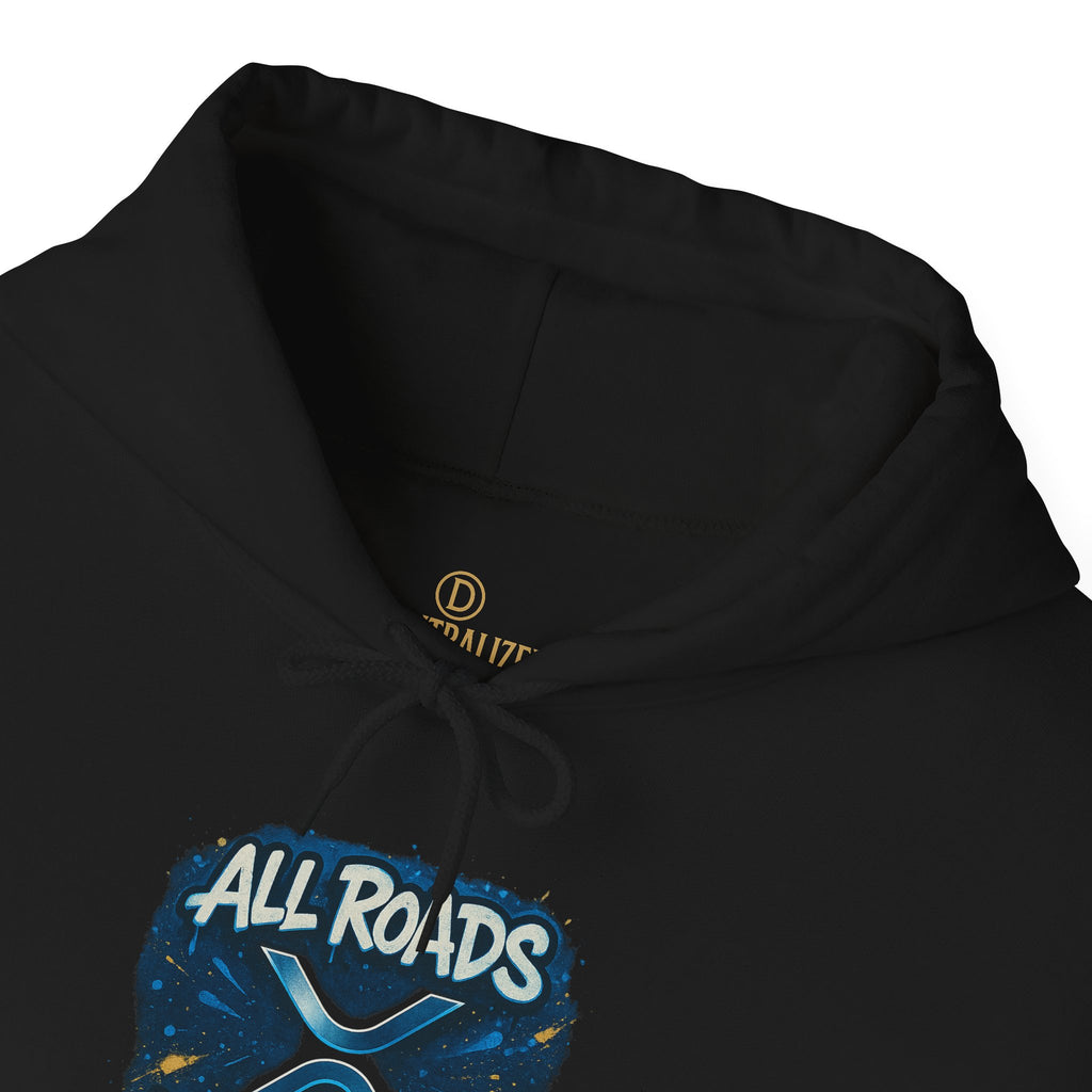 All Roads Lead to XRP Hoodie – Crypto Ripple Logo Sweatshirt