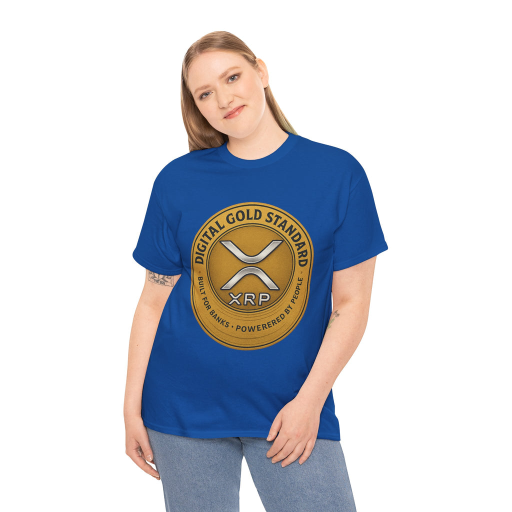XRP Digital Gold Tee – Cryptocurrency Logo Shirt