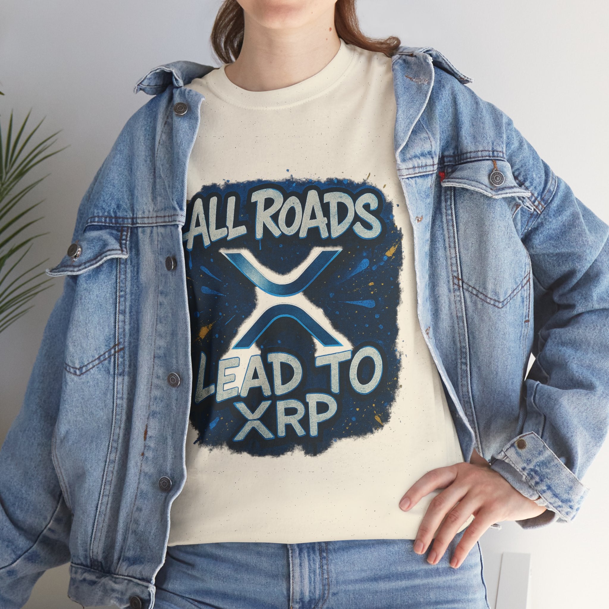 XRP Crypto T-Shirt — "All Roads Lead to XRP" Graphic Tee