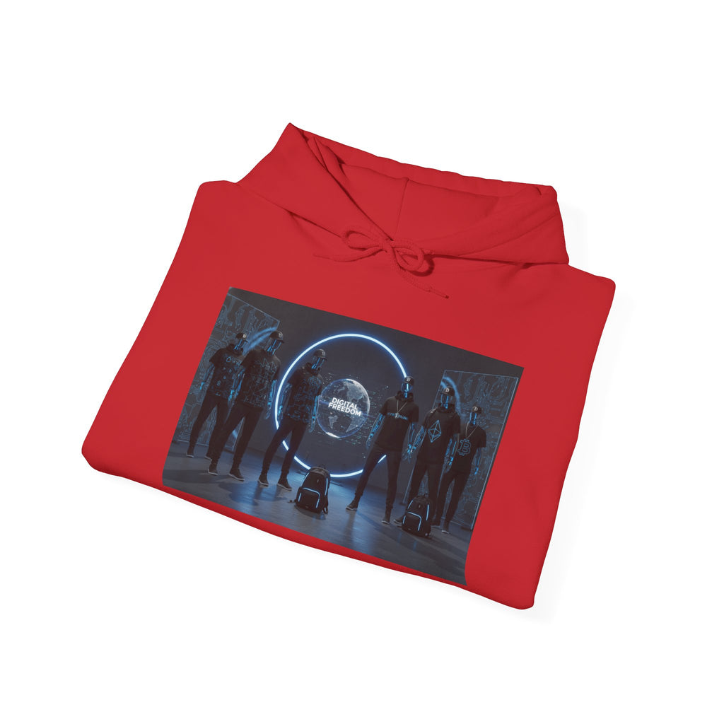 Futuristic Neon Portal Hoodie – Cyberpunk Sci‑Fi Crew Graphic Sweatshirt