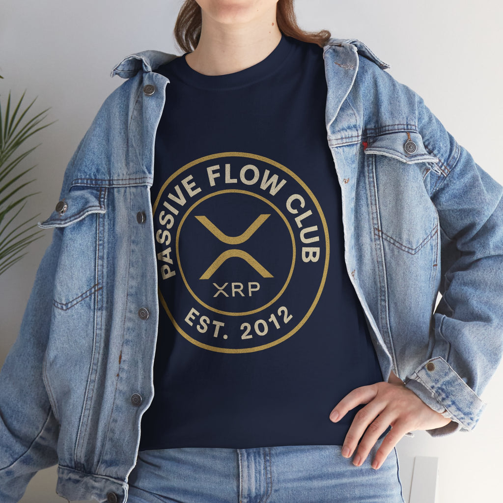 XRP Passive Flow Club T‑Shirt — Crypto Logo Tee (Est. 2012)