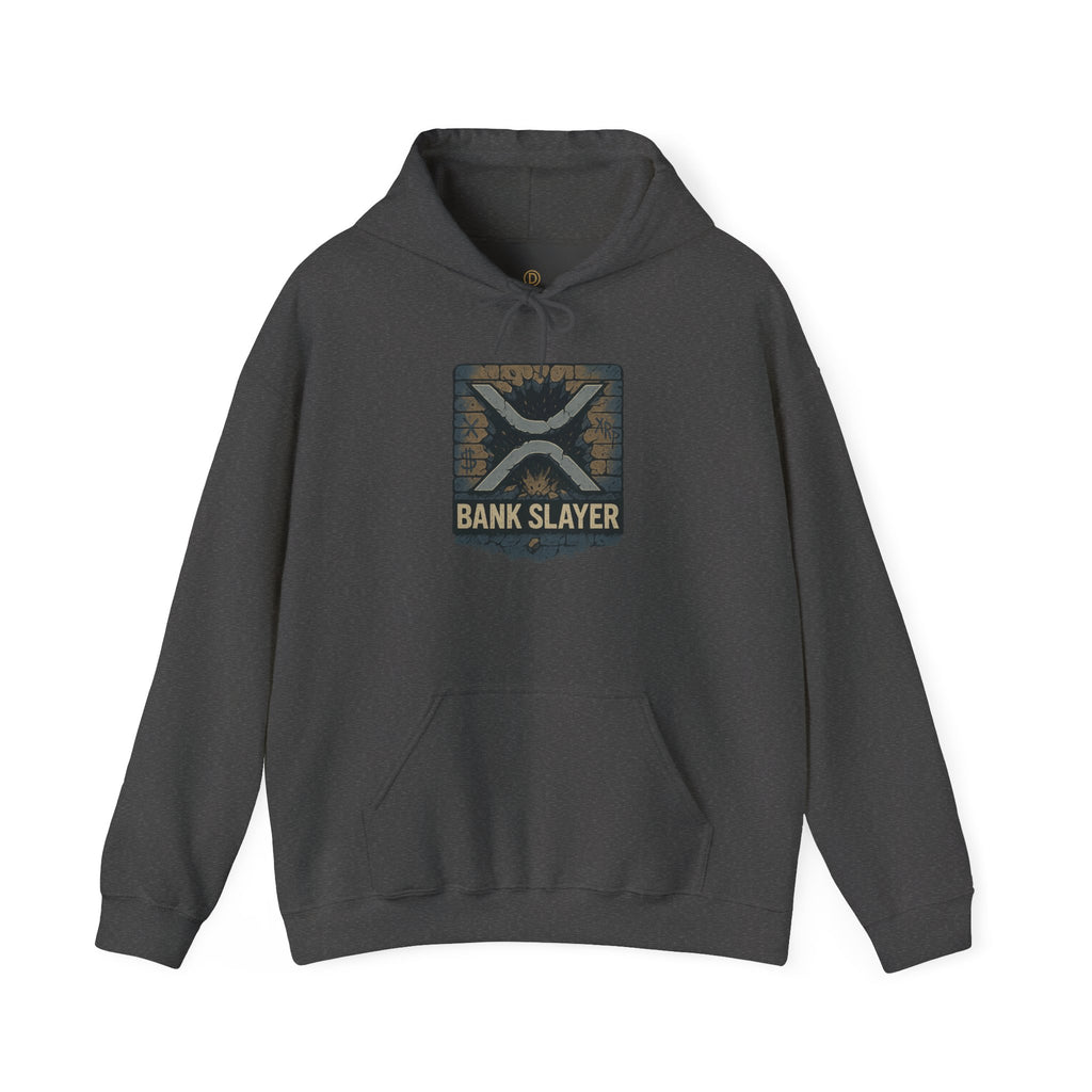 Bank Slayer Hoodie - Vintage Tactical Crest Graphic Sweatshirt