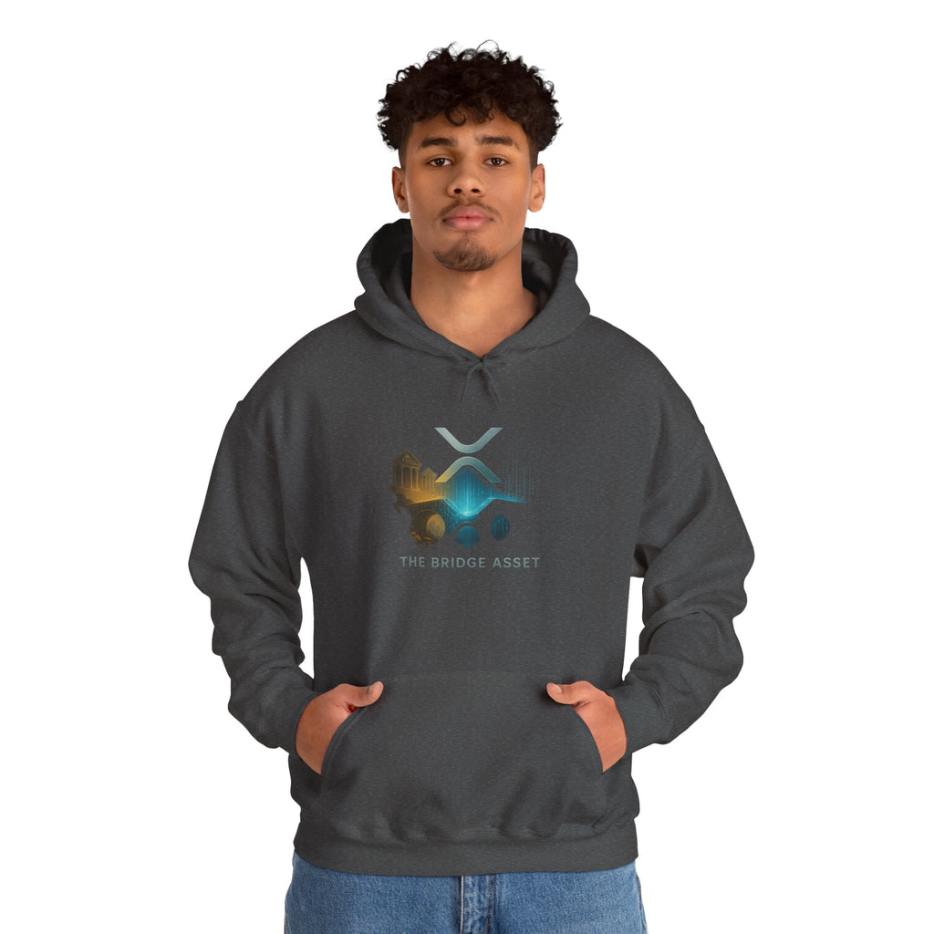 Bridge Asset Logo Hoodie — Minimal Crypto XRP Design