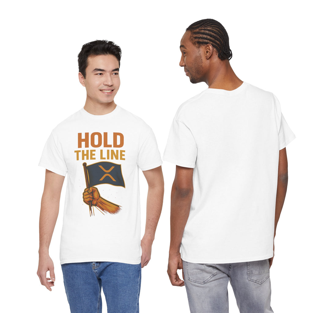 Hold The Line Tee — Bold Flag Graphic Cryptocurrency XRP Shirt