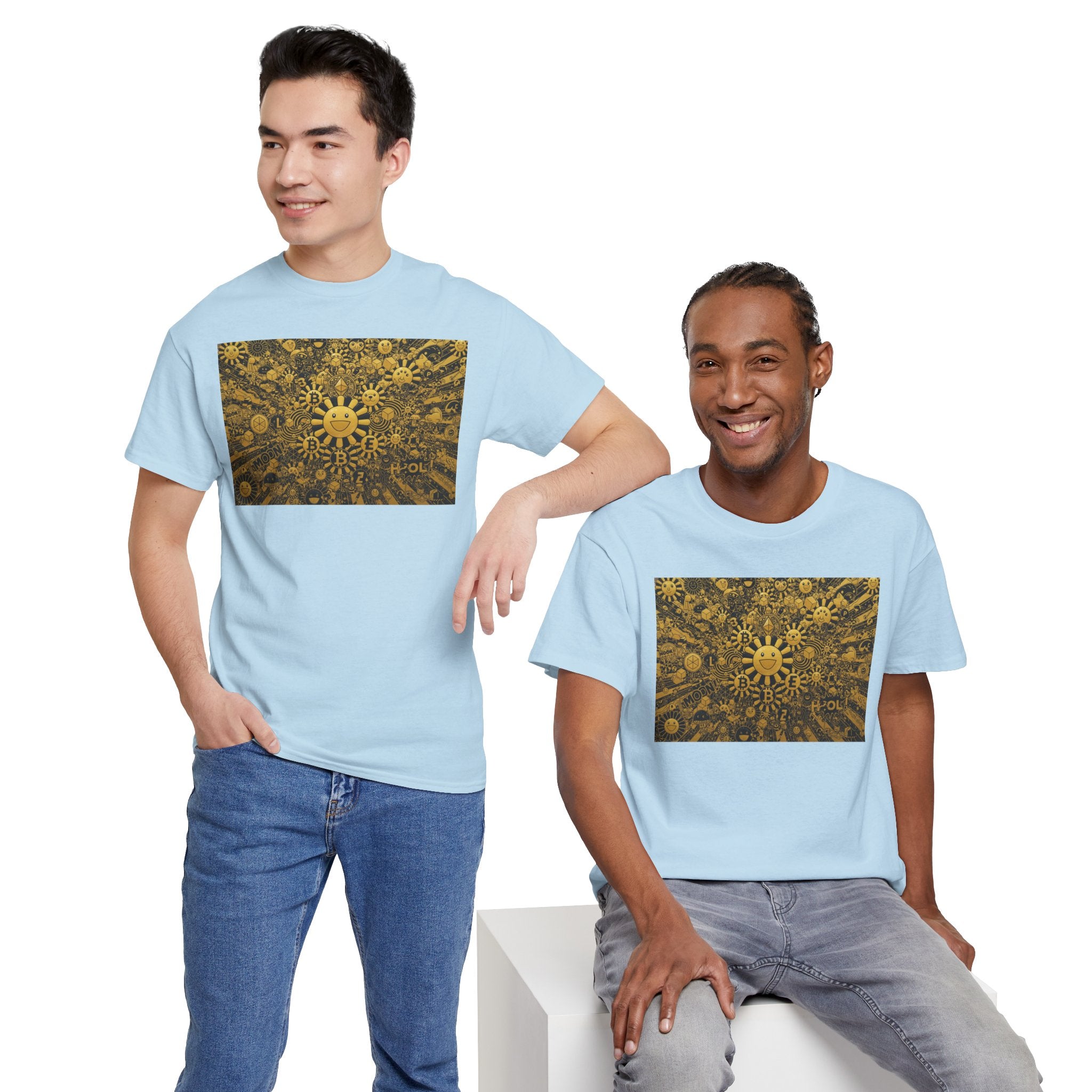 Sunflower Burst T‑Shirt — Golden Sunflower Pattern Tee