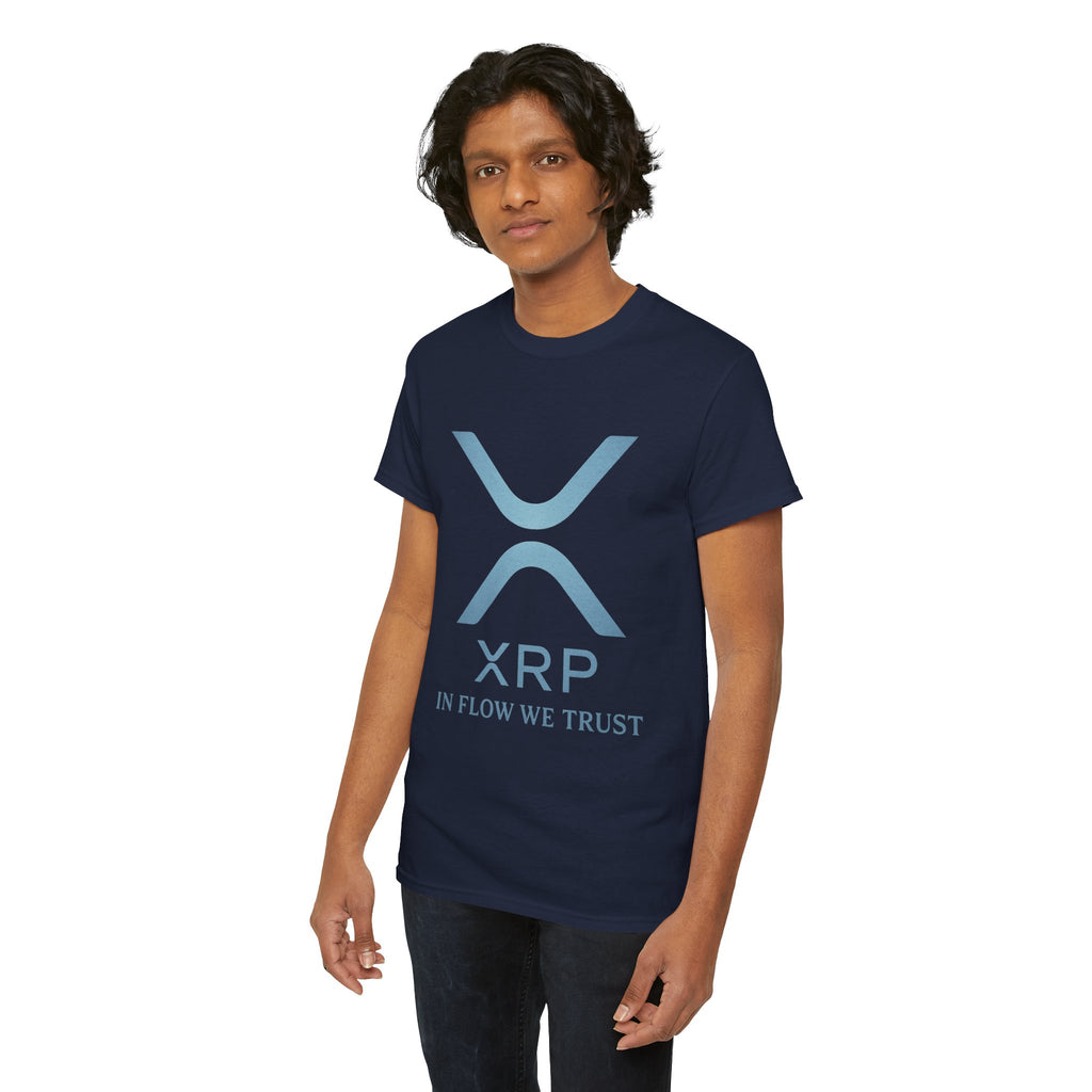 XRP Crypto Tee — "In Flow We Trust" Ripple Logo T-Shirt