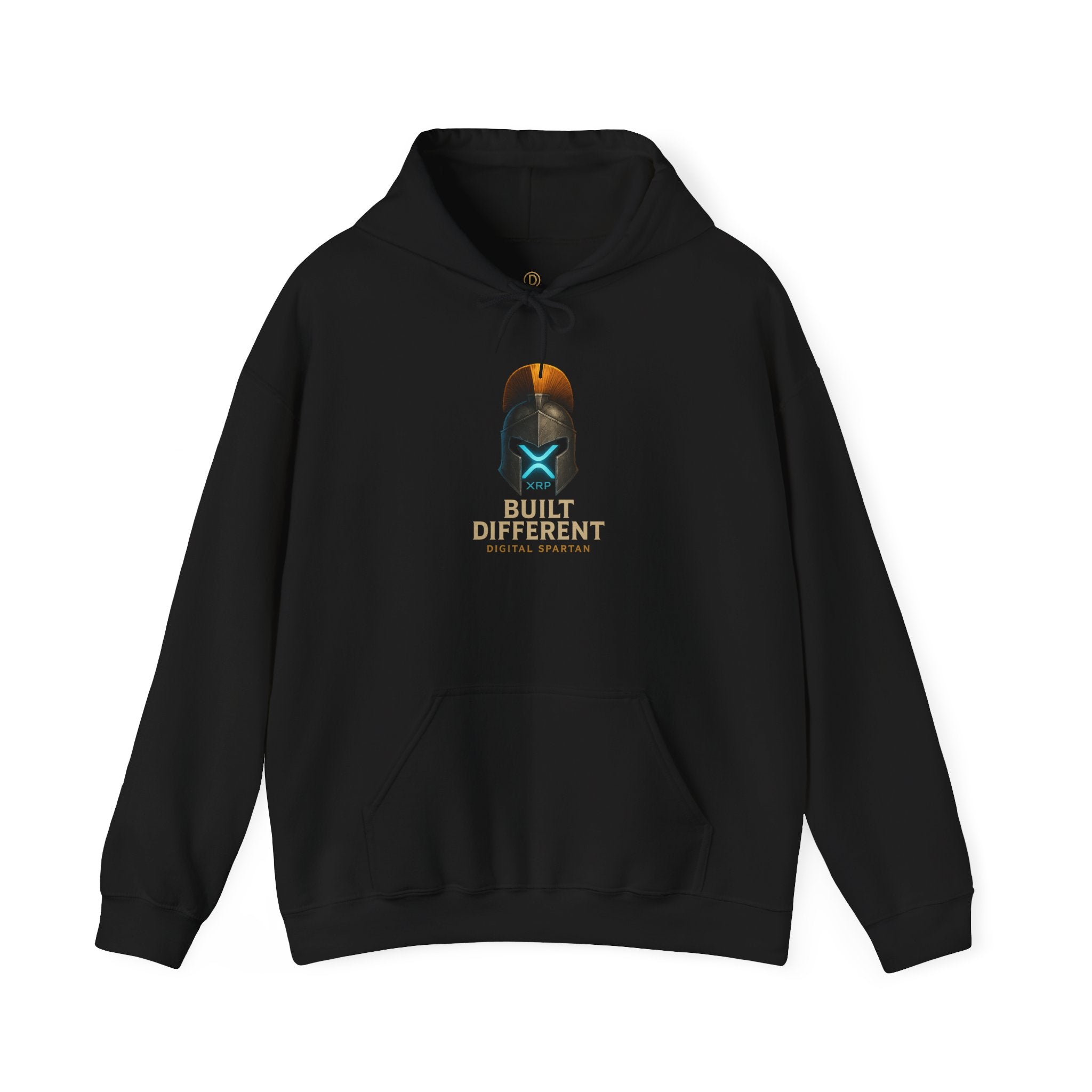 Built Different Hoodie — Futuristic Spartan Helmet Graphic Pullover