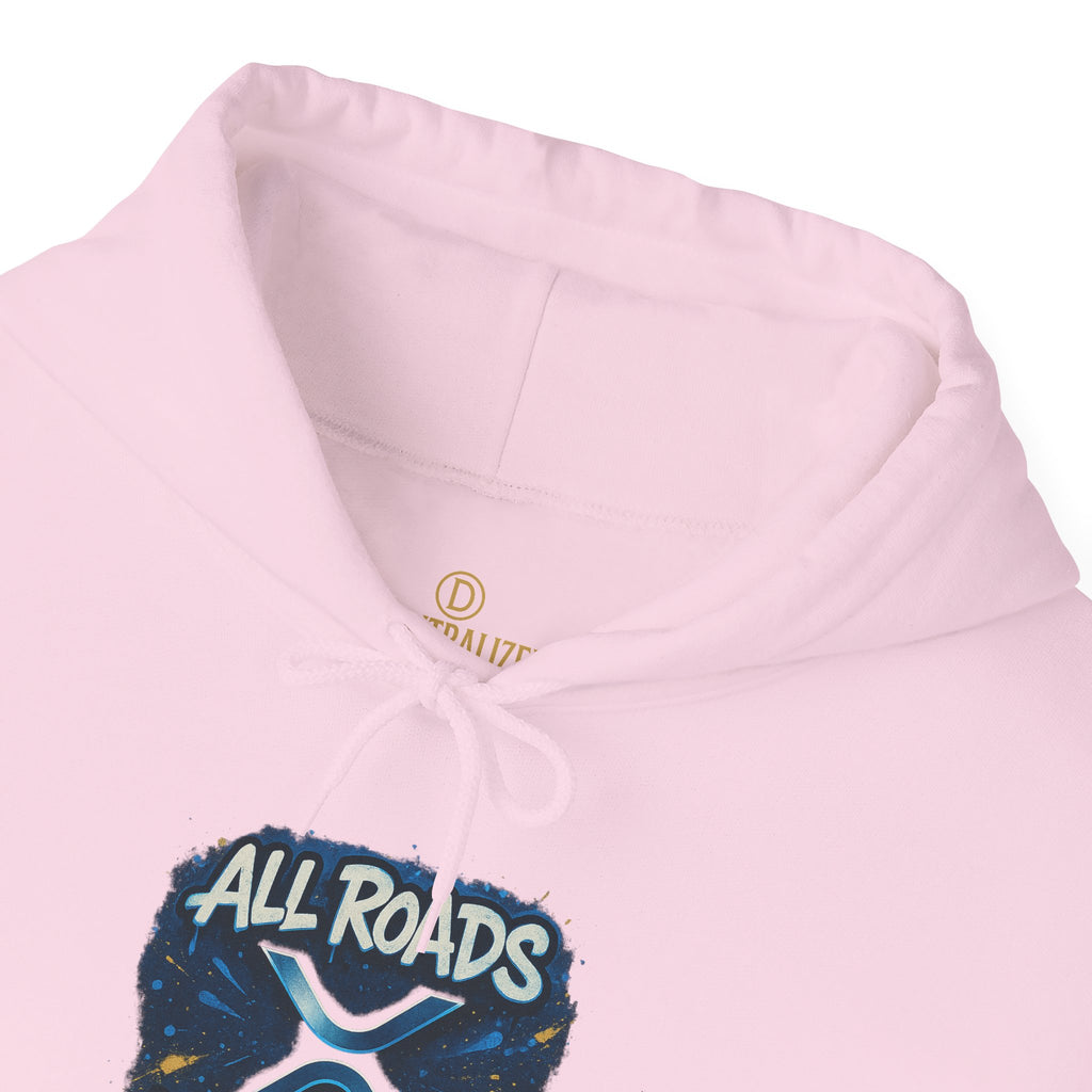 All Roads Lead to XRP Hoodie – Crypto Ripple Logo Sweatshirt
