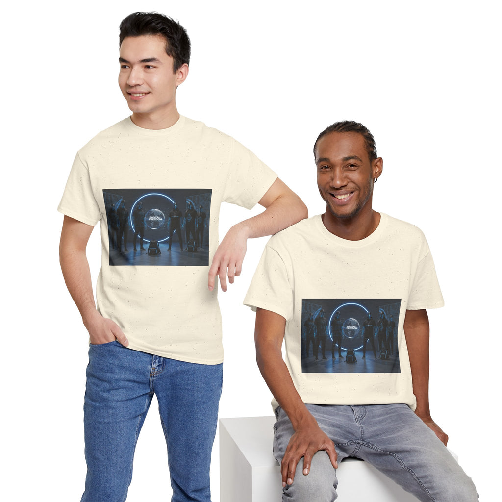 Sci‑Fi Portal Graphic Tee — Futuristic Neon Crew T-Shirt