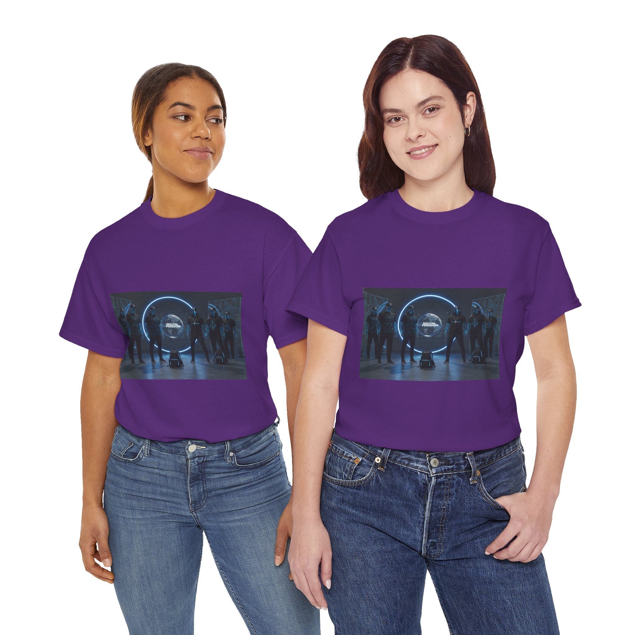 Sci‑Fi Portal Graphic Tee — Futuristic Neon Crew T-Shirt