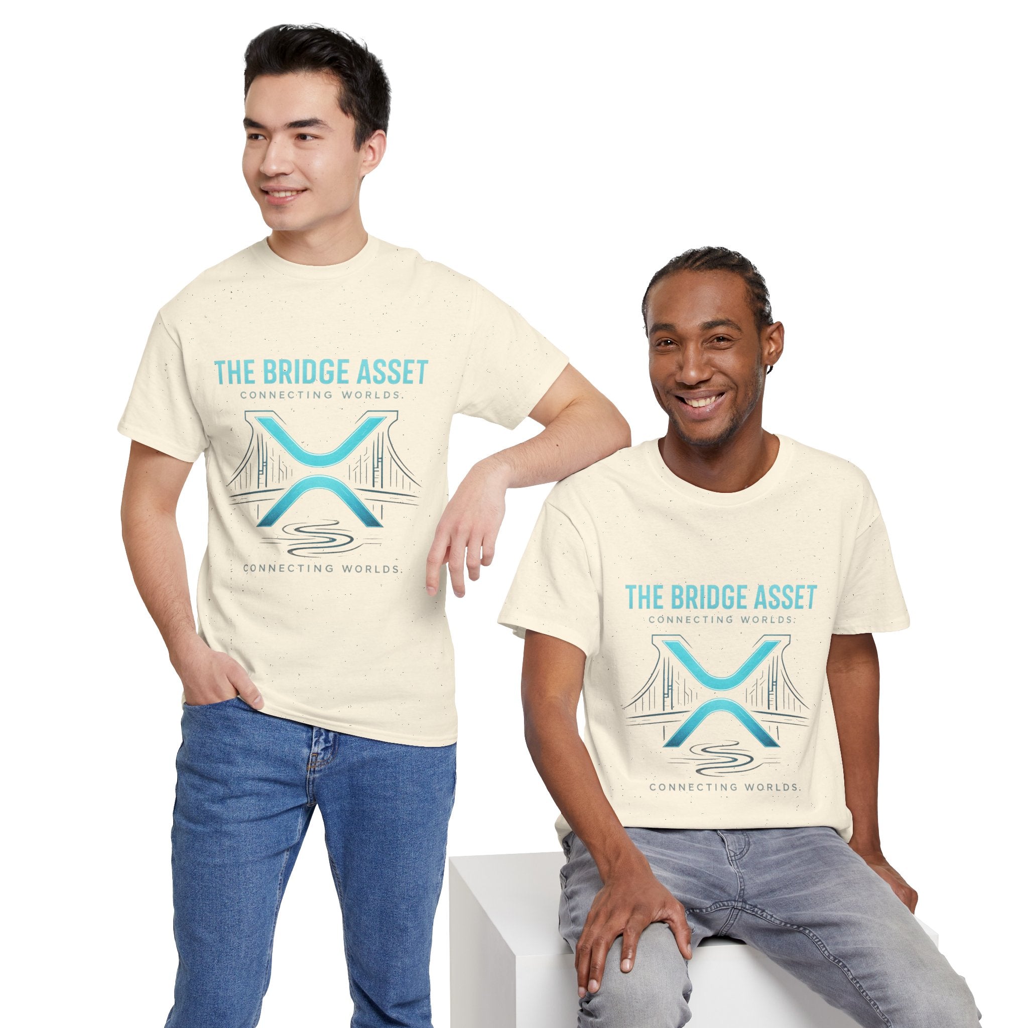 The Bridge Asset Tee – 'Connecting Worlds' Crypto Ripple X Logo T-Shirt