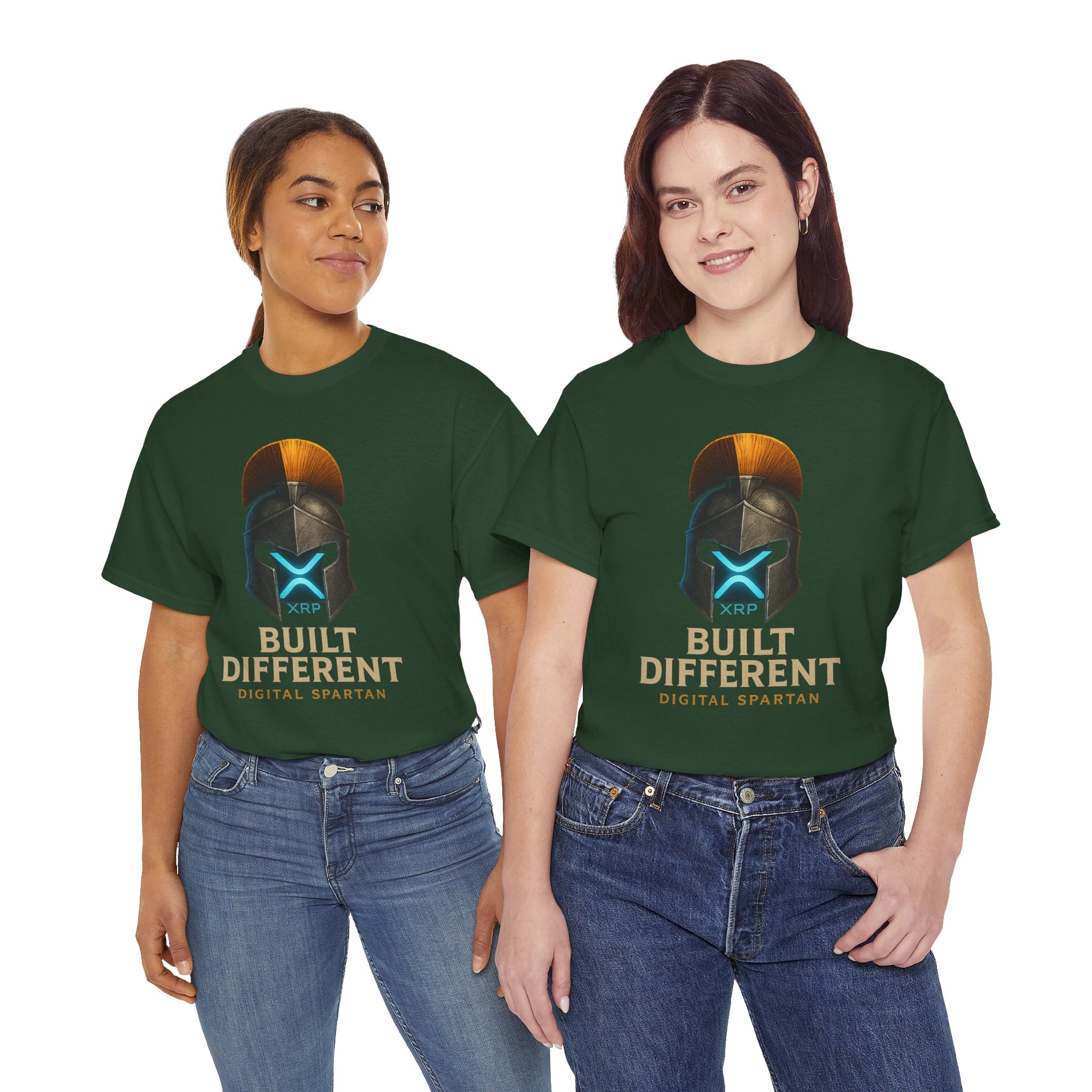 Built Different Spartan Tee — Digital Spartan XRP Crypto T-Shirt