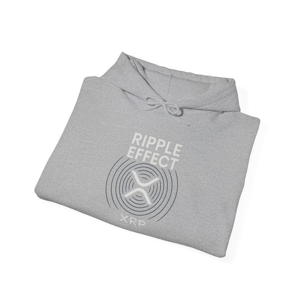 Ripple Effect Hoodie — Minimal Concentric Wave Graphic Sweatshirt