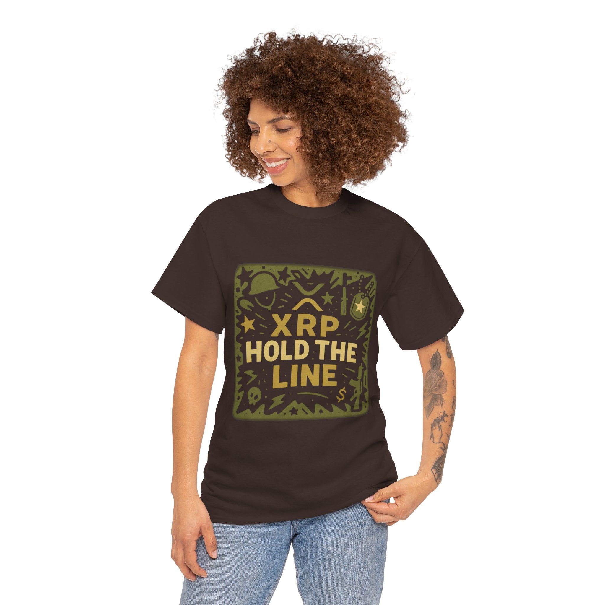 T-Shirt — XRP Hold The Line Crypto Graphic Tee