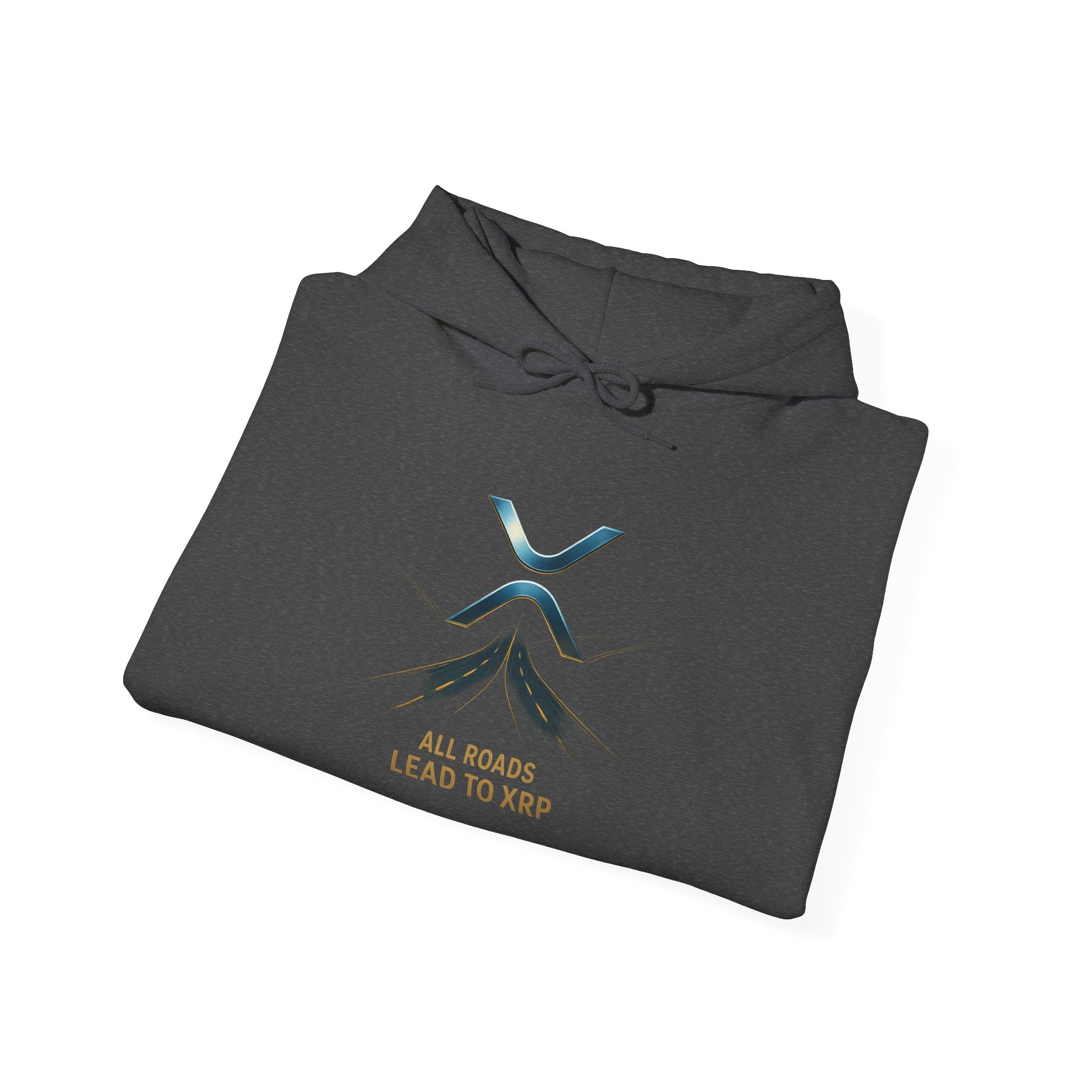 XRP Logo Hoodie — "All Roads Lead to XRP" Minimal Crypto Hoodie