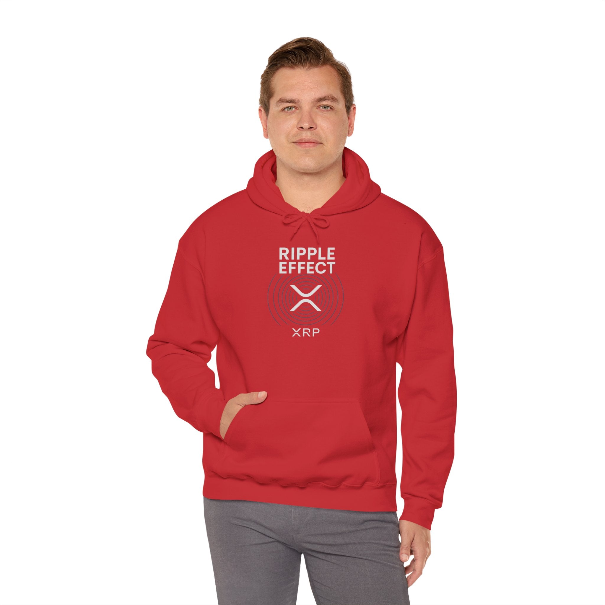 Ripple Effect Hoodie — Minimal Concentric Wave Graphic Sweatshirt