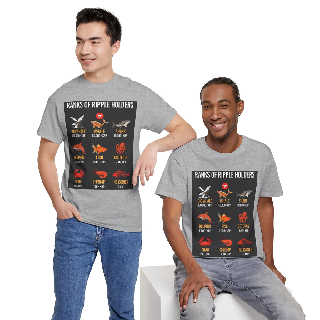 Crypto Ranks T-Shirt – "Ranks of Ripple Holders" Illustrated Guide