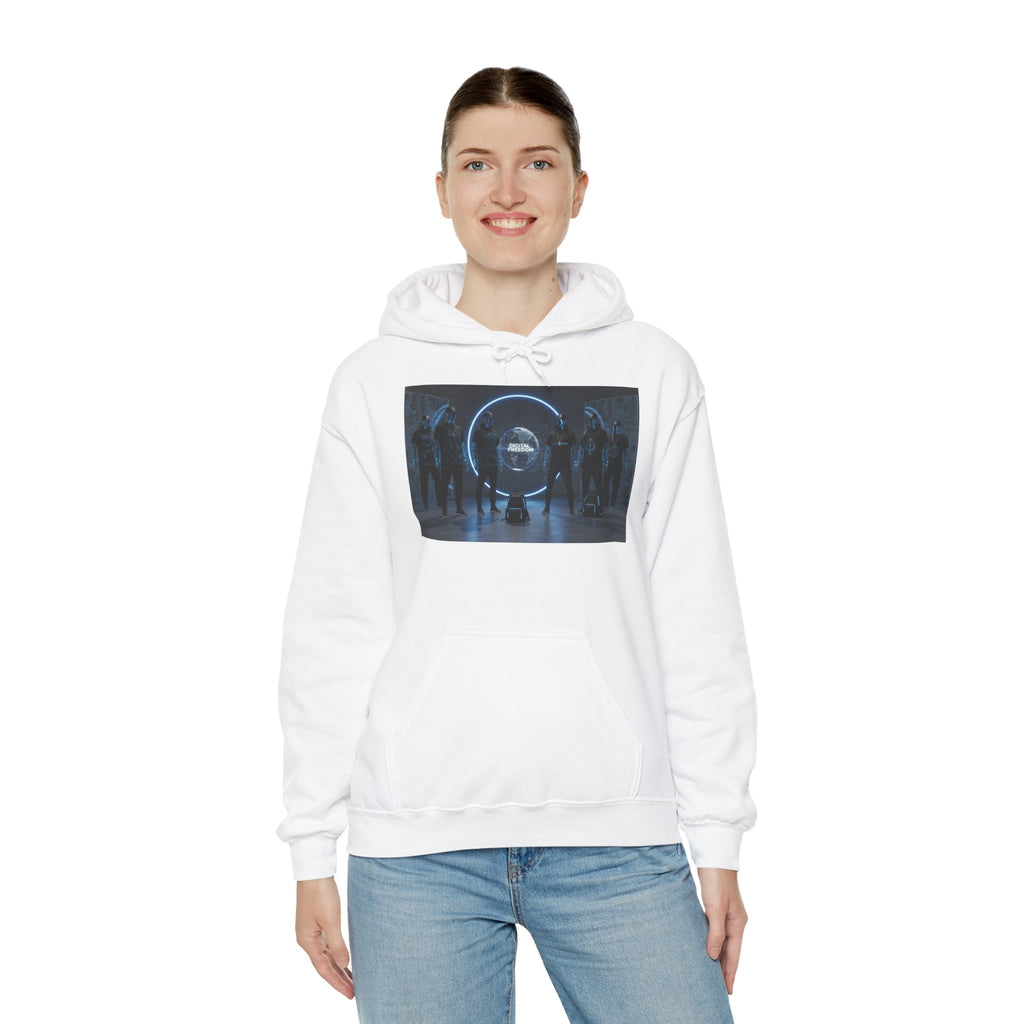 Futuristic Neon Portal Hoodie – Cyberpunk Sci‑Fi Crew Graphic Sweatshirt
