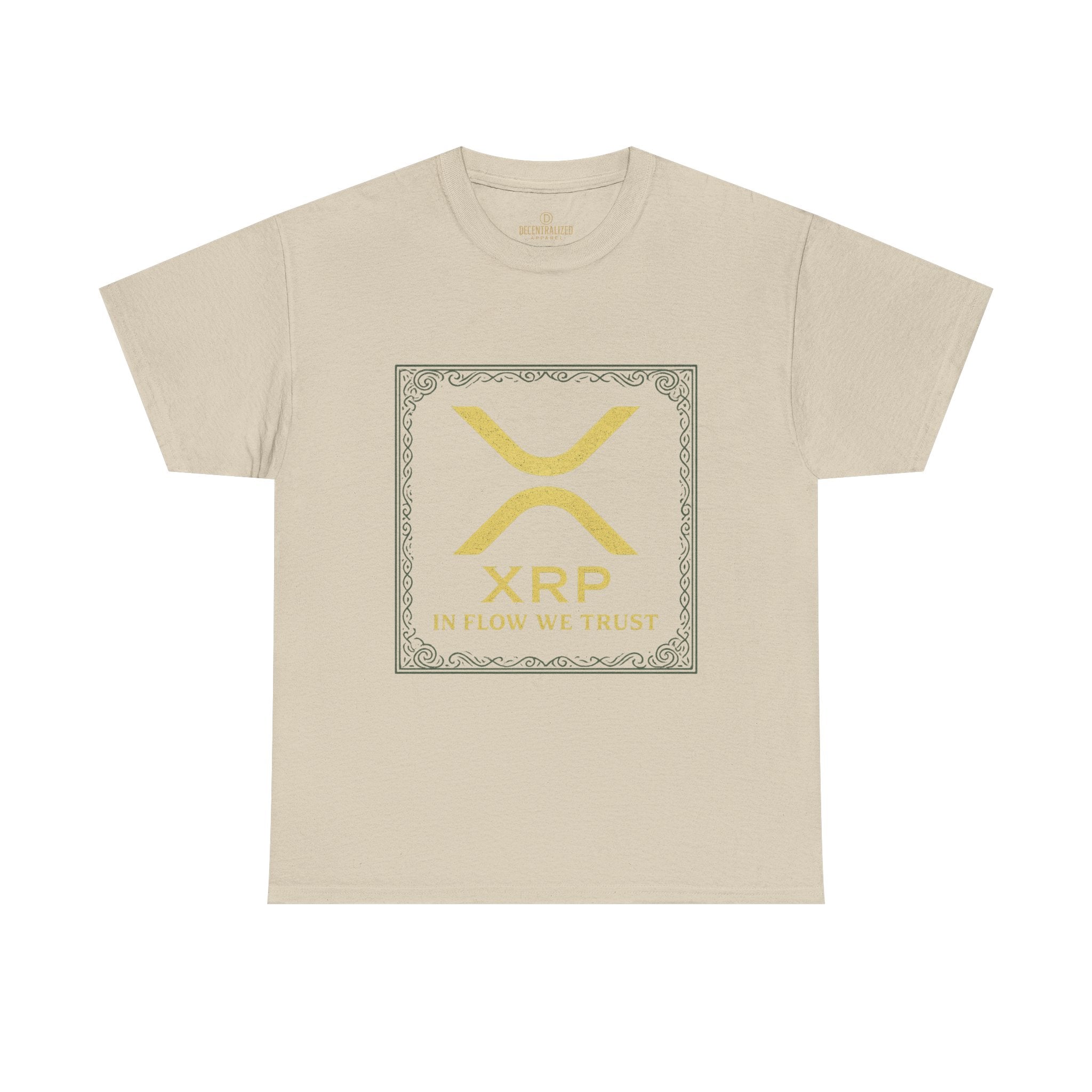 XRP Logo T-Shirt — "In Flow We Trust" Crypto Tee for Ripple Fans