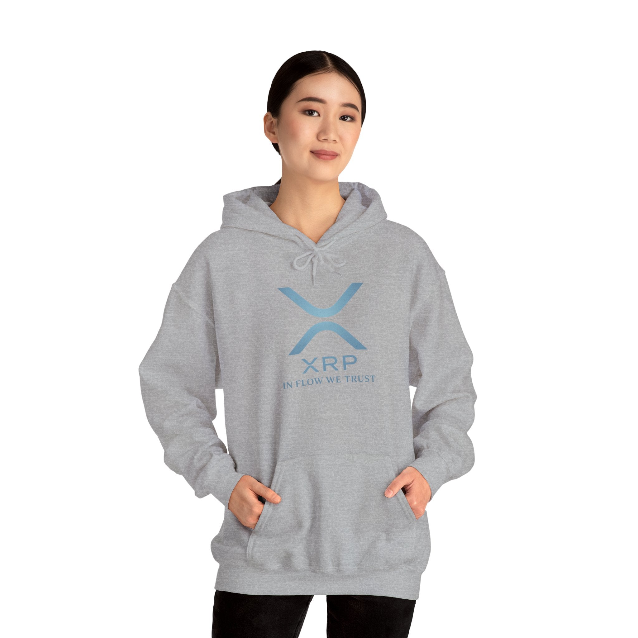 XRP Logo Hoodie – "In Flow We Trust" Crypto Sweatshirt