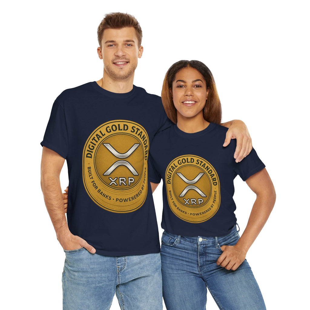 XRP Digital Gold Tee – Cryptocurrency Logo Shirt