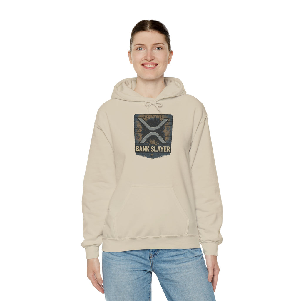Bank Slayer Hoodie - Vintage Tactical Crest Graphic Sweatshirt