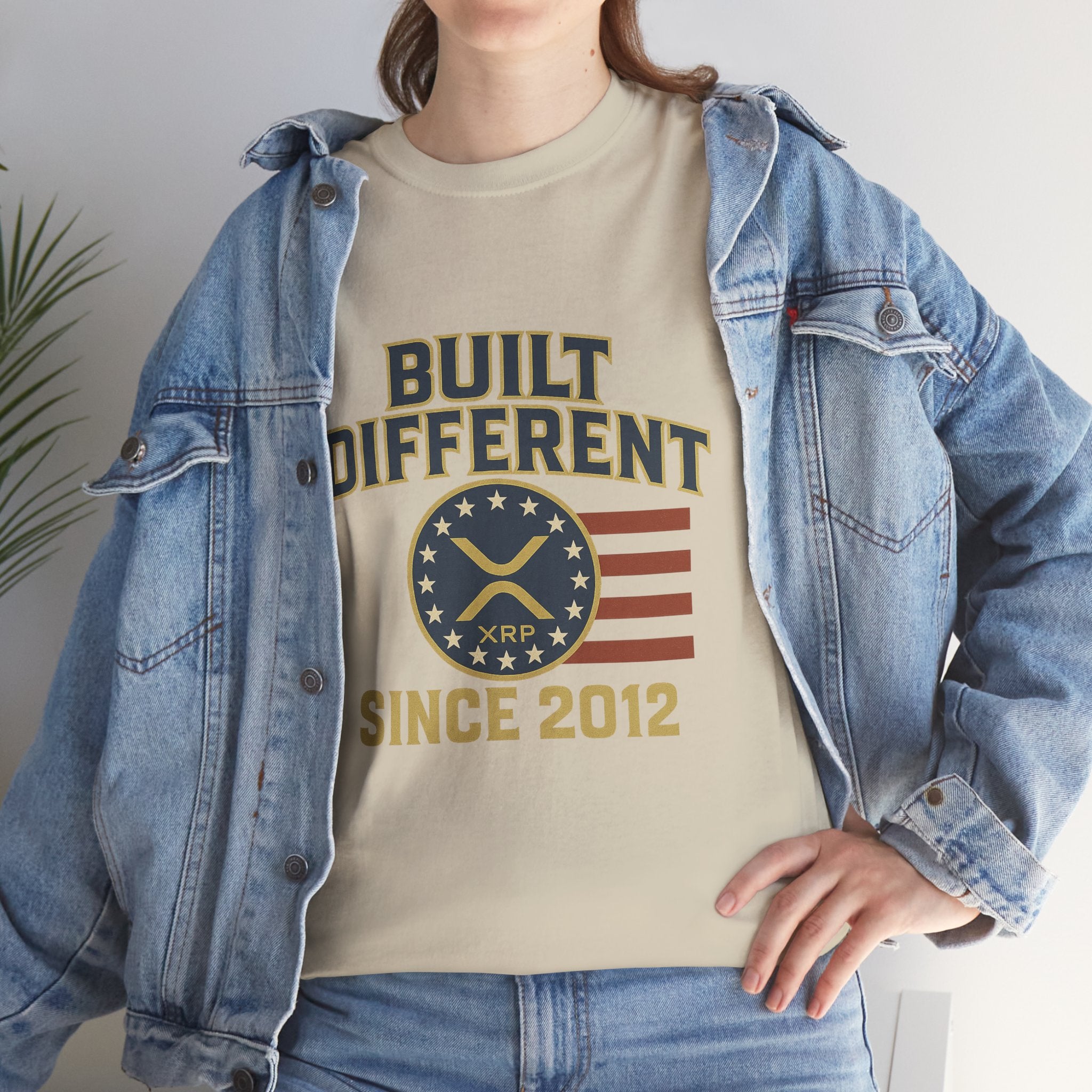 Built Different Since 2012 T-Shirt — American Flag Vintage Crew Tee