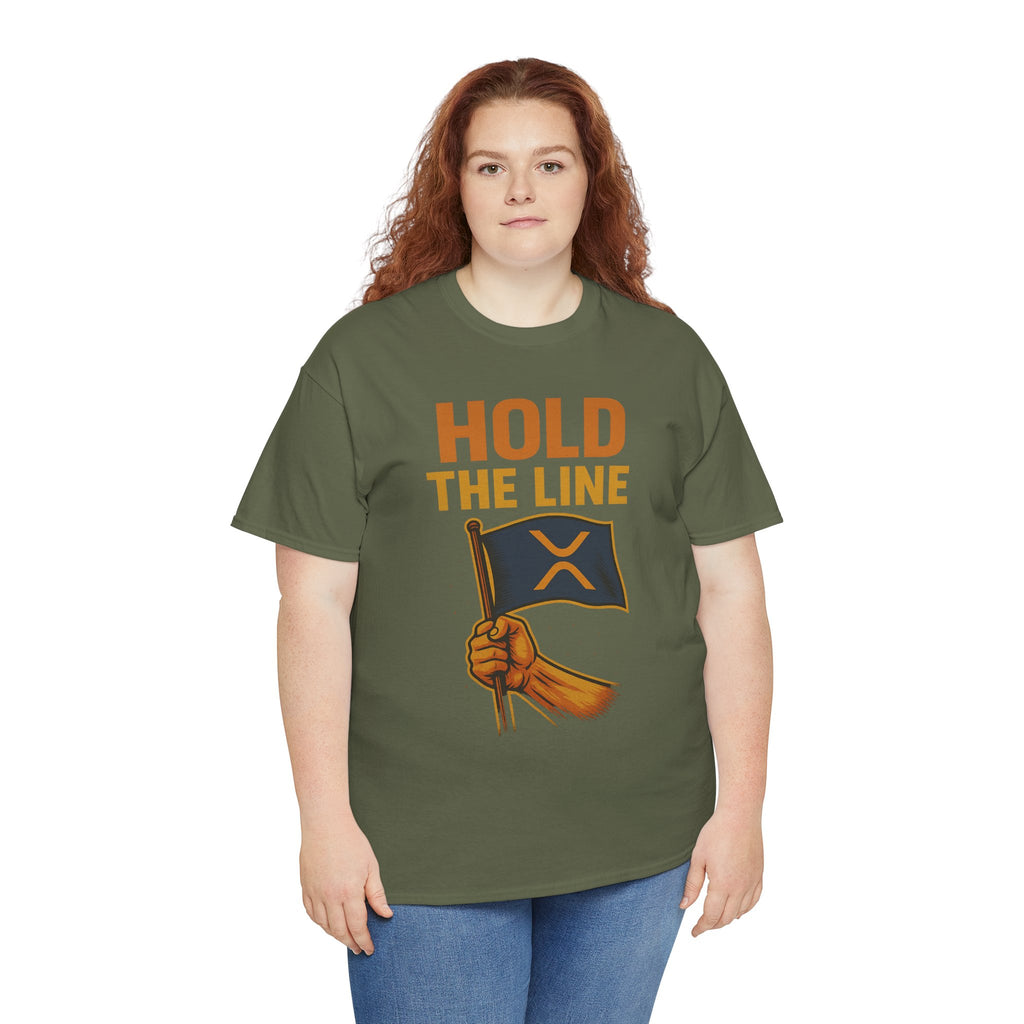 Hold The Line Tee — Bold Flag Graphic Cryptocurrency XRP Shirt