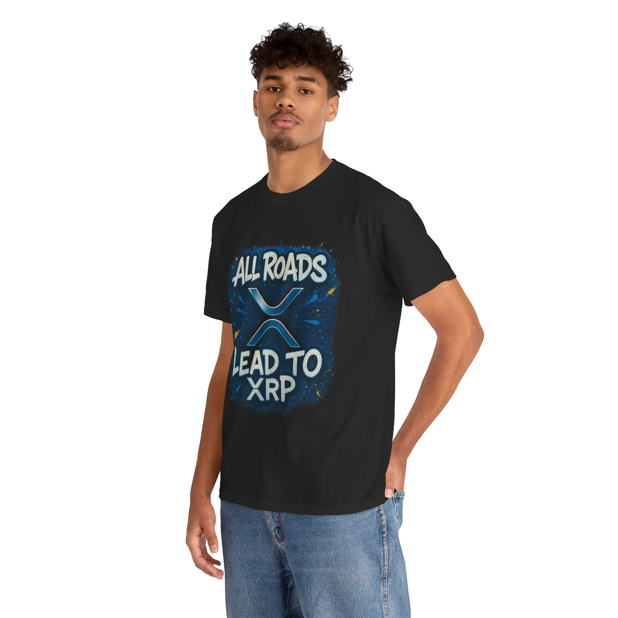 XRP Crypto T-Shirt — "All Roads Lead to XRP" Graphic Tee