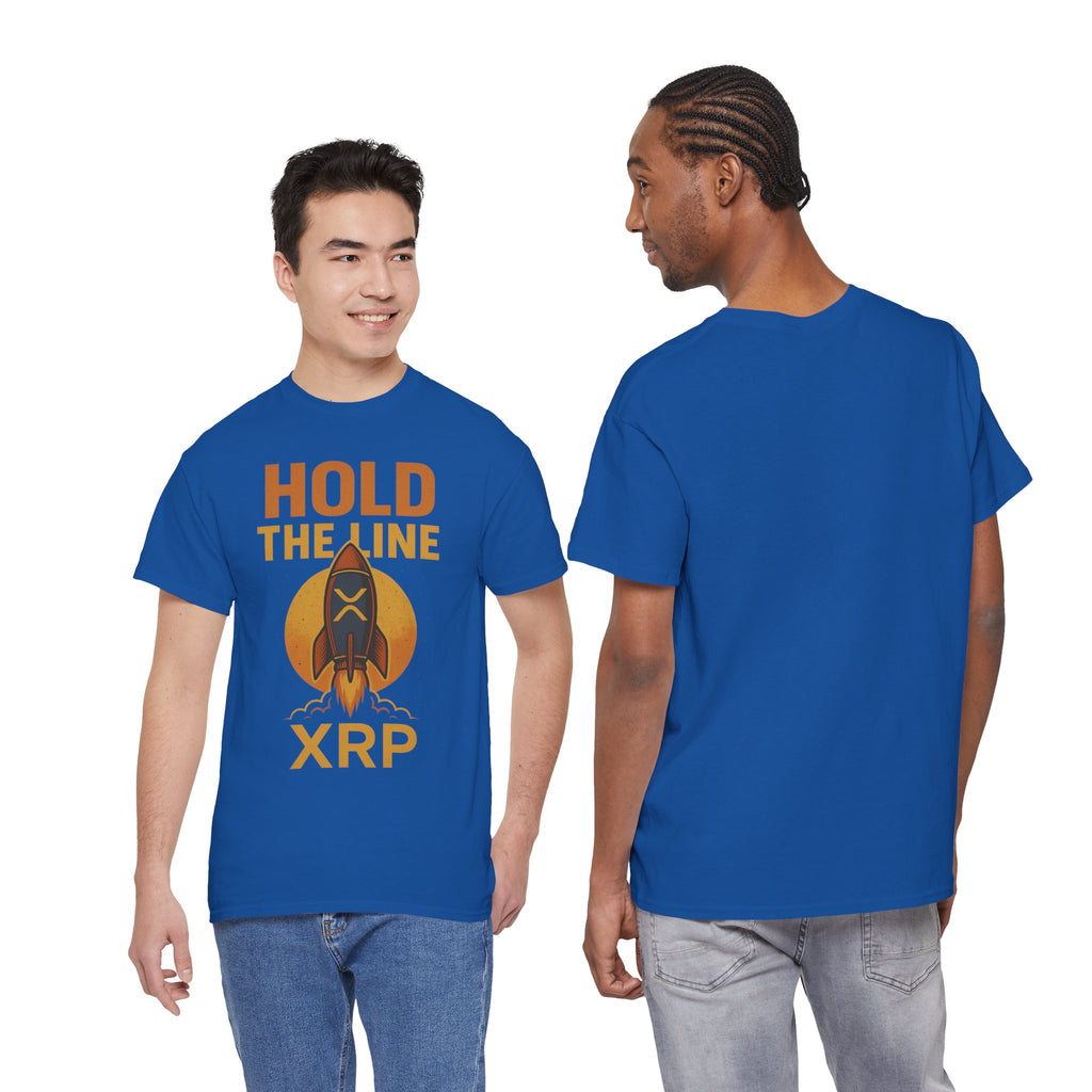 XRP Hold The Line Rocket Tee — Crypto Investor T‑Shirt