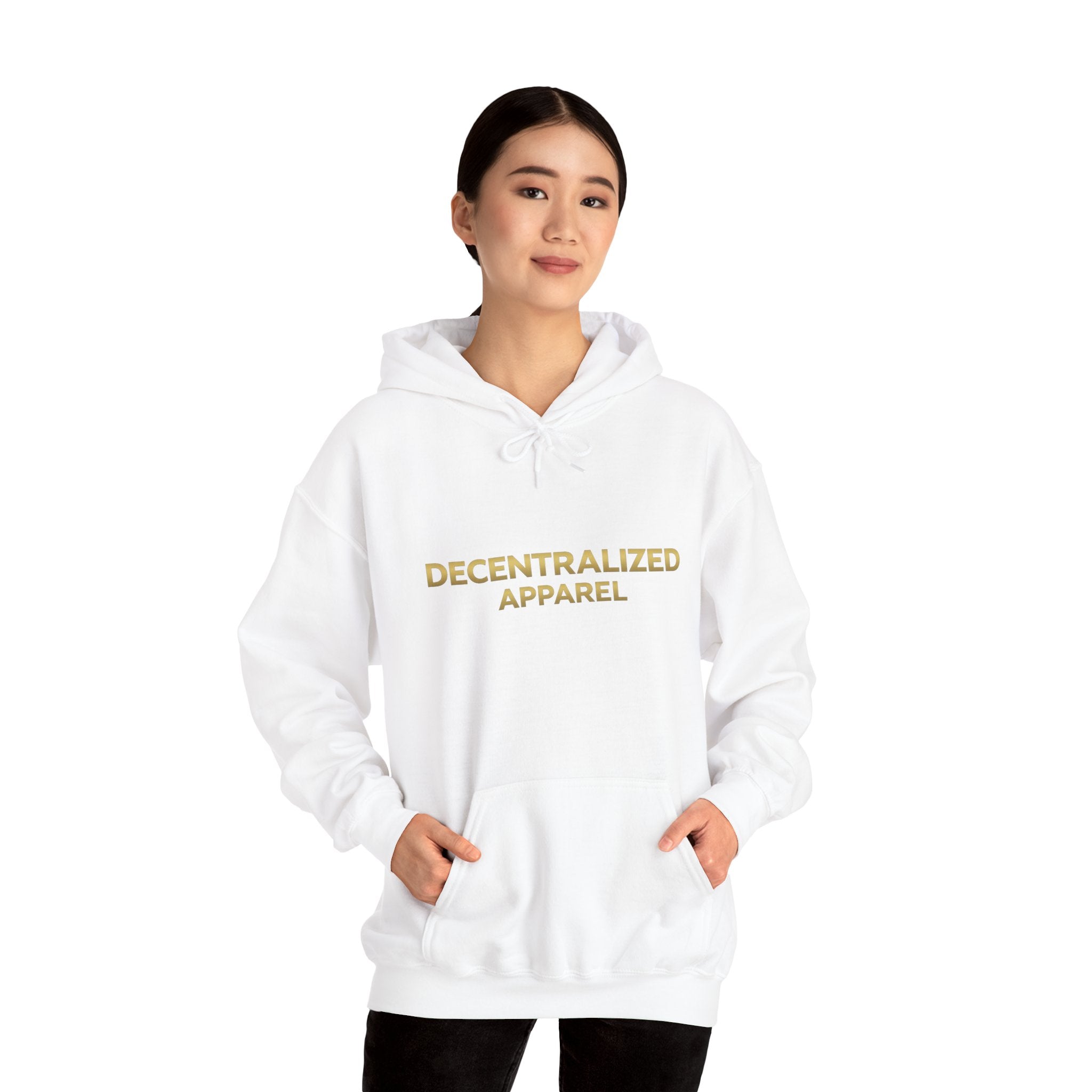 Decentralized Apparel Hoodie — Minimalist Crypto-Inspired White Pullover