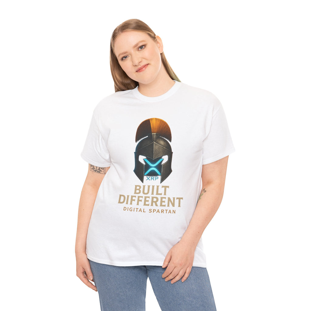 Built Different Spartan Tee — Digital Spartan XRP Crypto T-Shirt